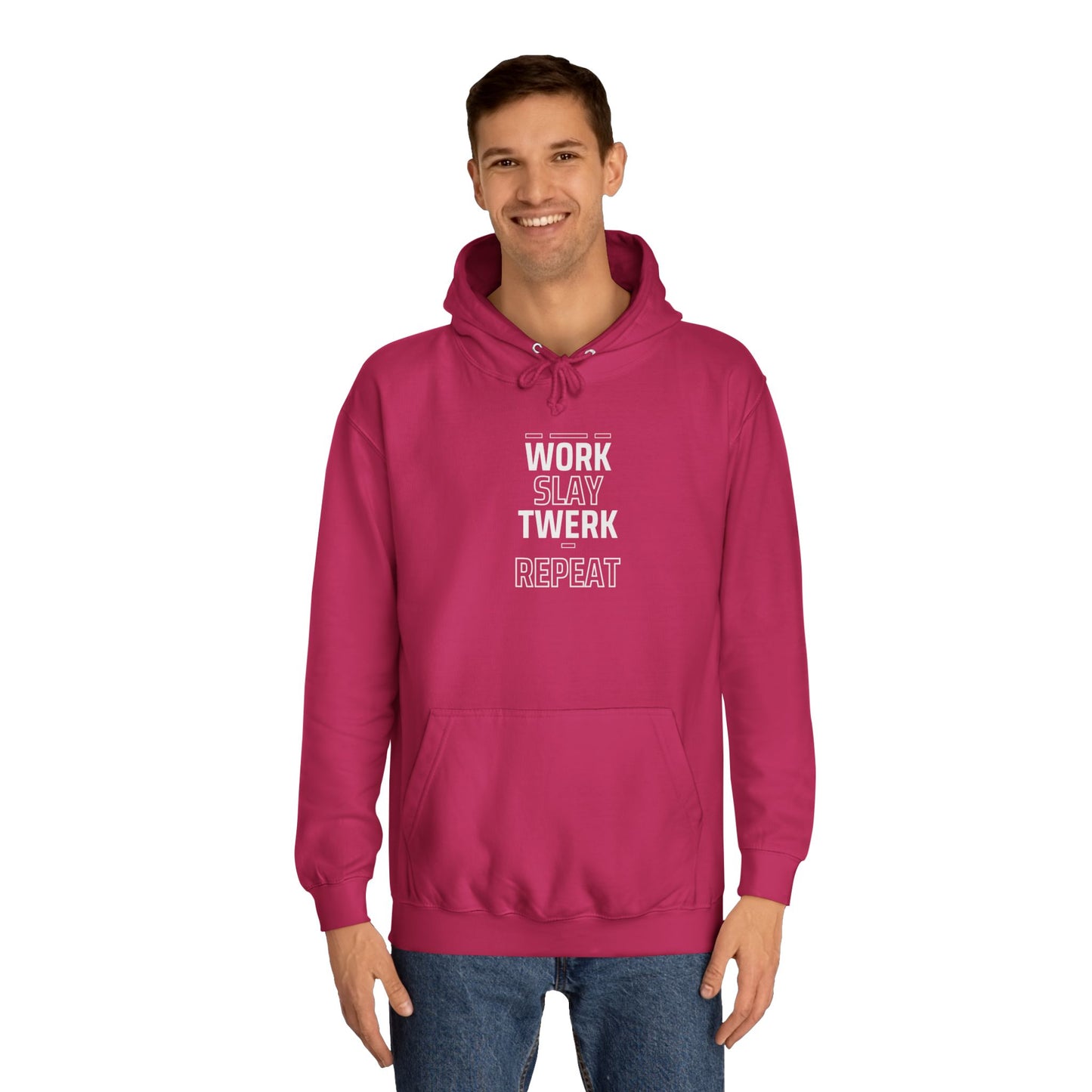 Work/Slay Unisex College Hoodie