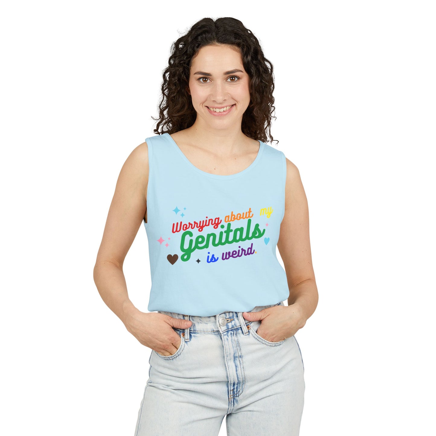 Worrying Unisex Garment-Dyed Tank Top