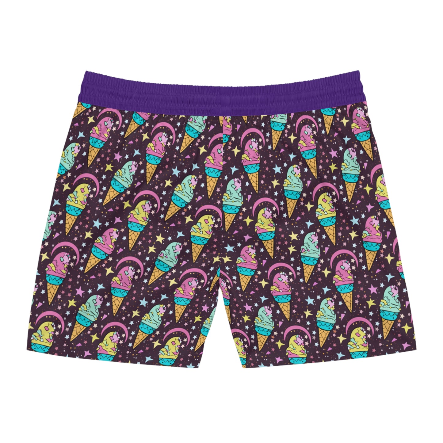 Icecream Galaxy Men's Mid-Length Swim Shorts (AOP)