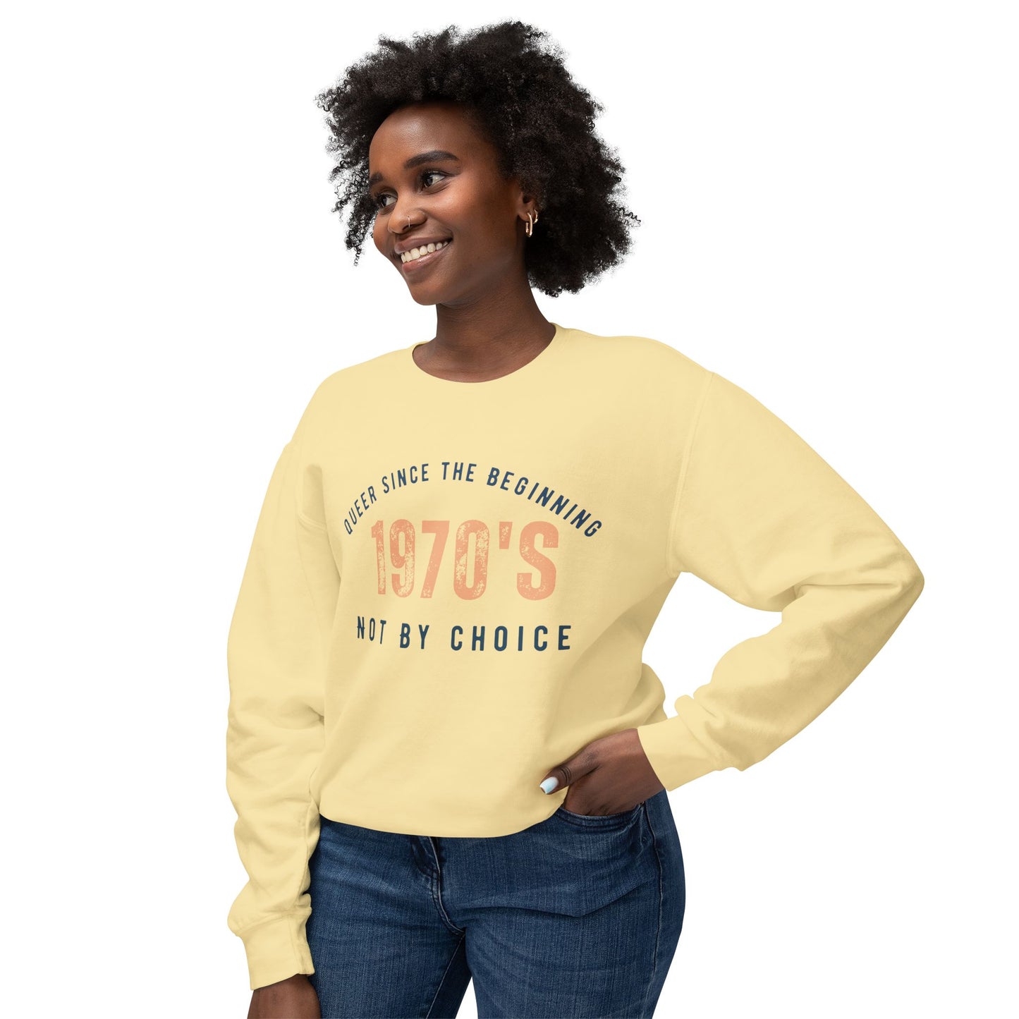 Queer 1970`s Unisex Lightweight Crewneck Sweatshirt