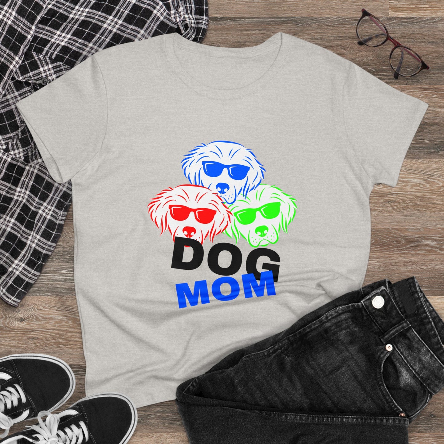 Dog Mom Women's Midweight Cotton Tee
