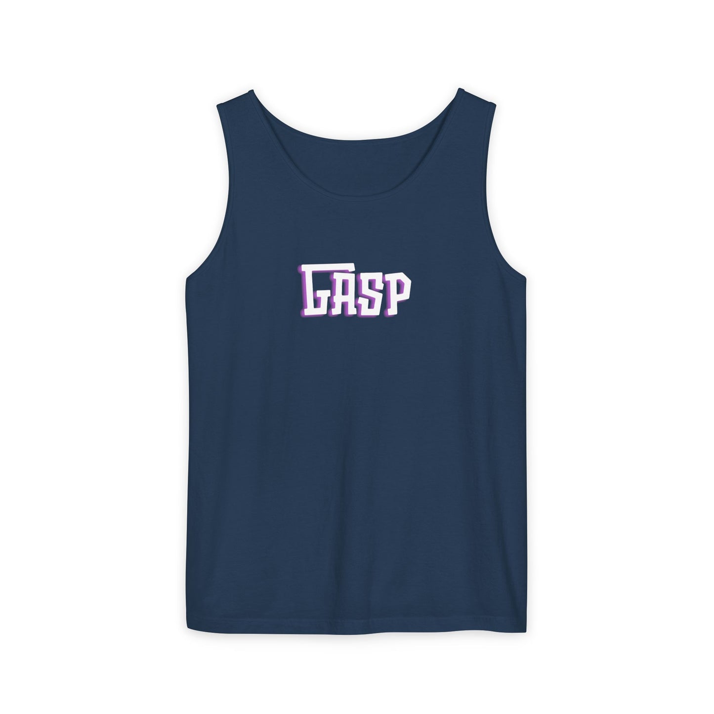 Gasp Letters White Unisex Garment-Dyed Tank Top