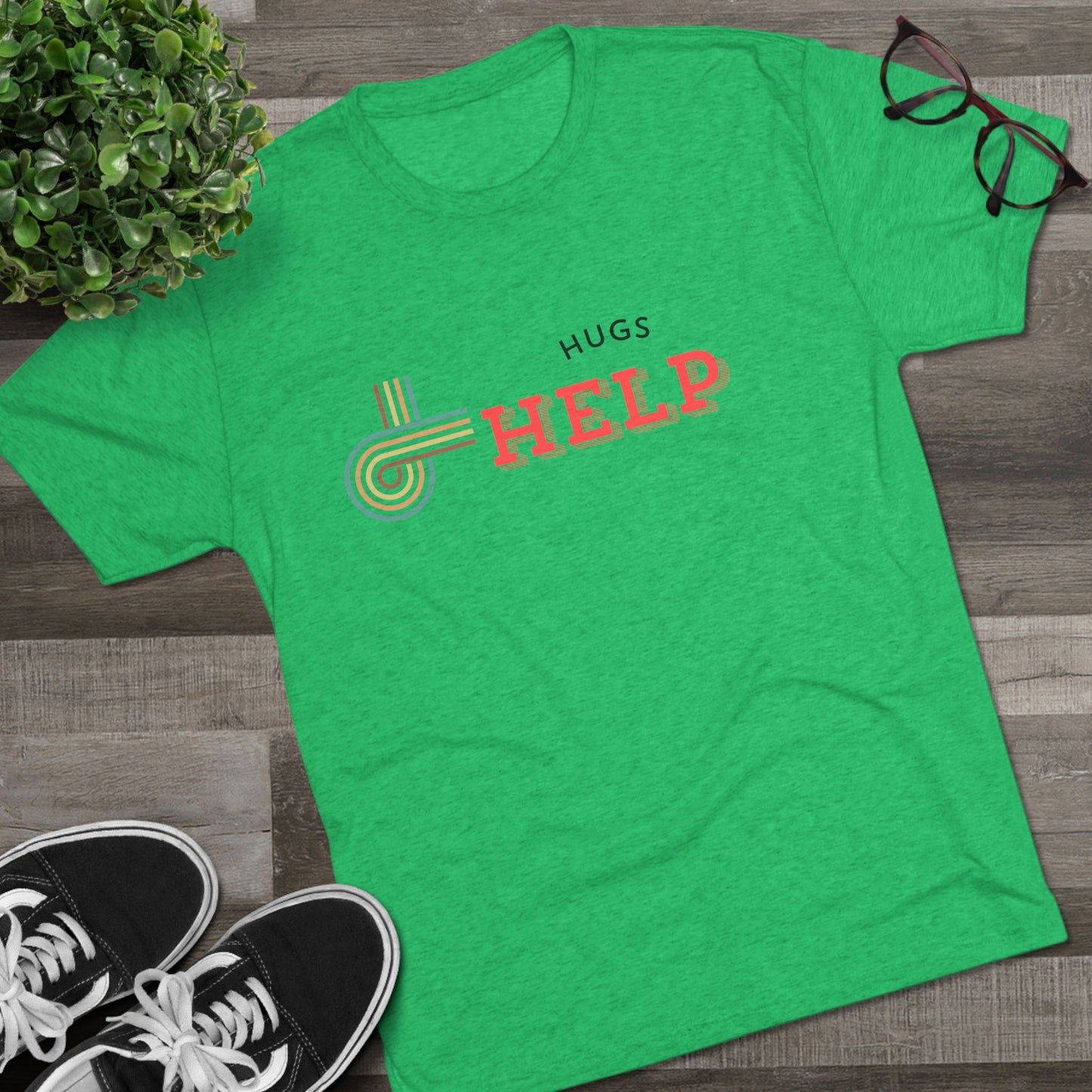 Hugs Help Unisex Tri-Blend Crew Tee