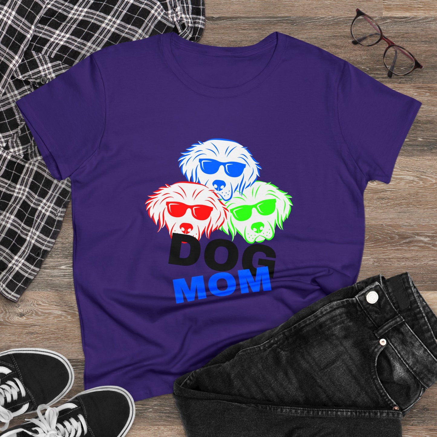 Dog Mom Women's Midweight Cotton Tee