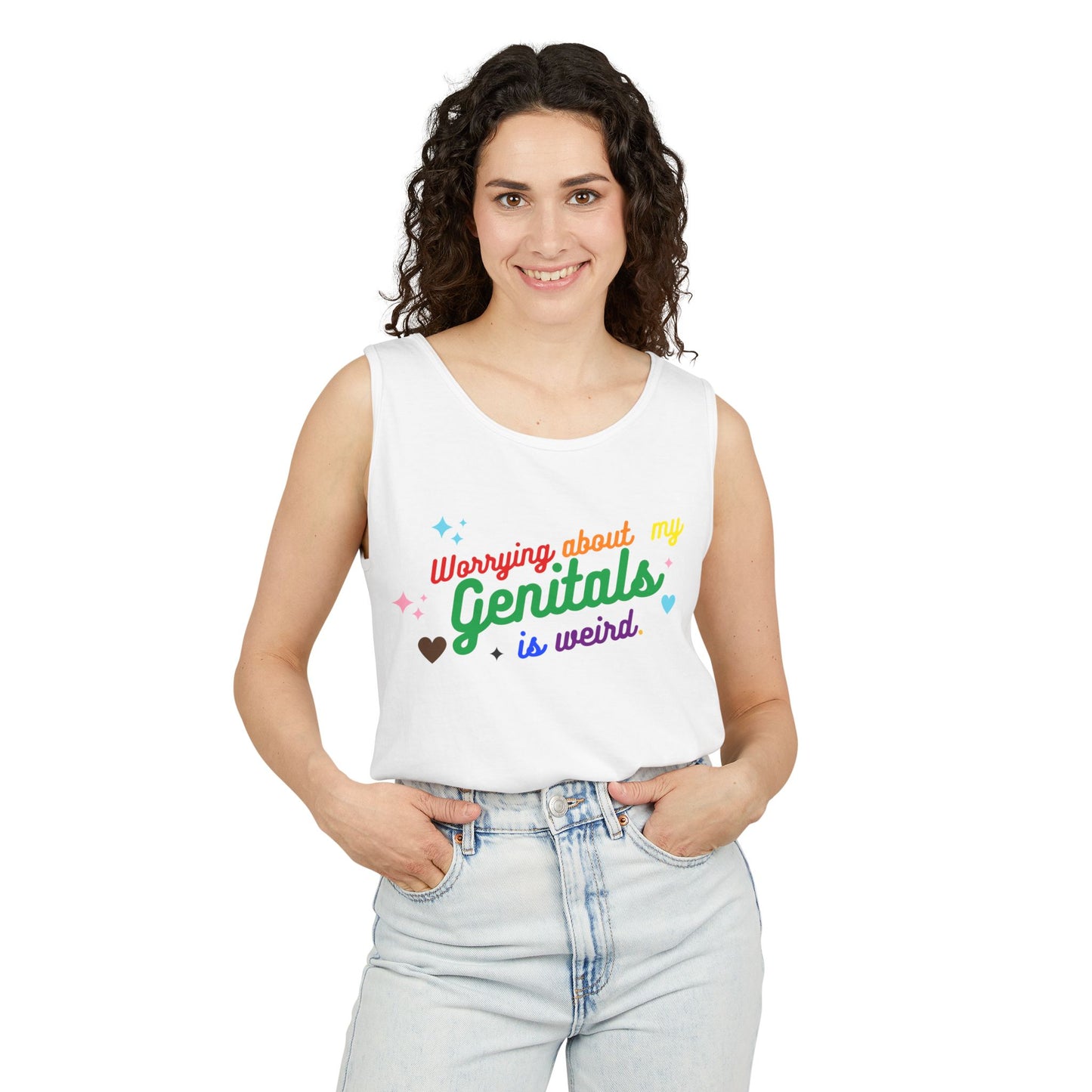 Worrying Unisex Garment-Dyed Tank Top