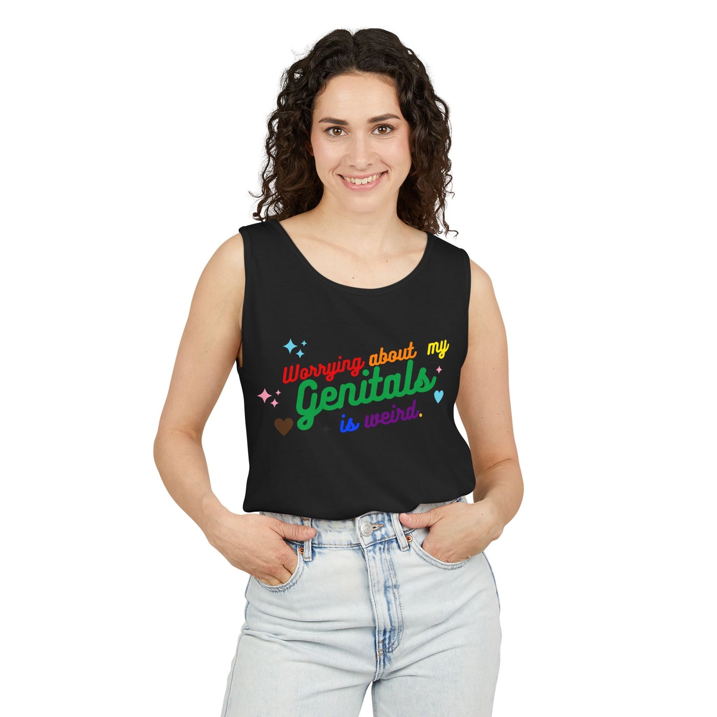 Worrying Unisex Garment-Dyed Tank Top