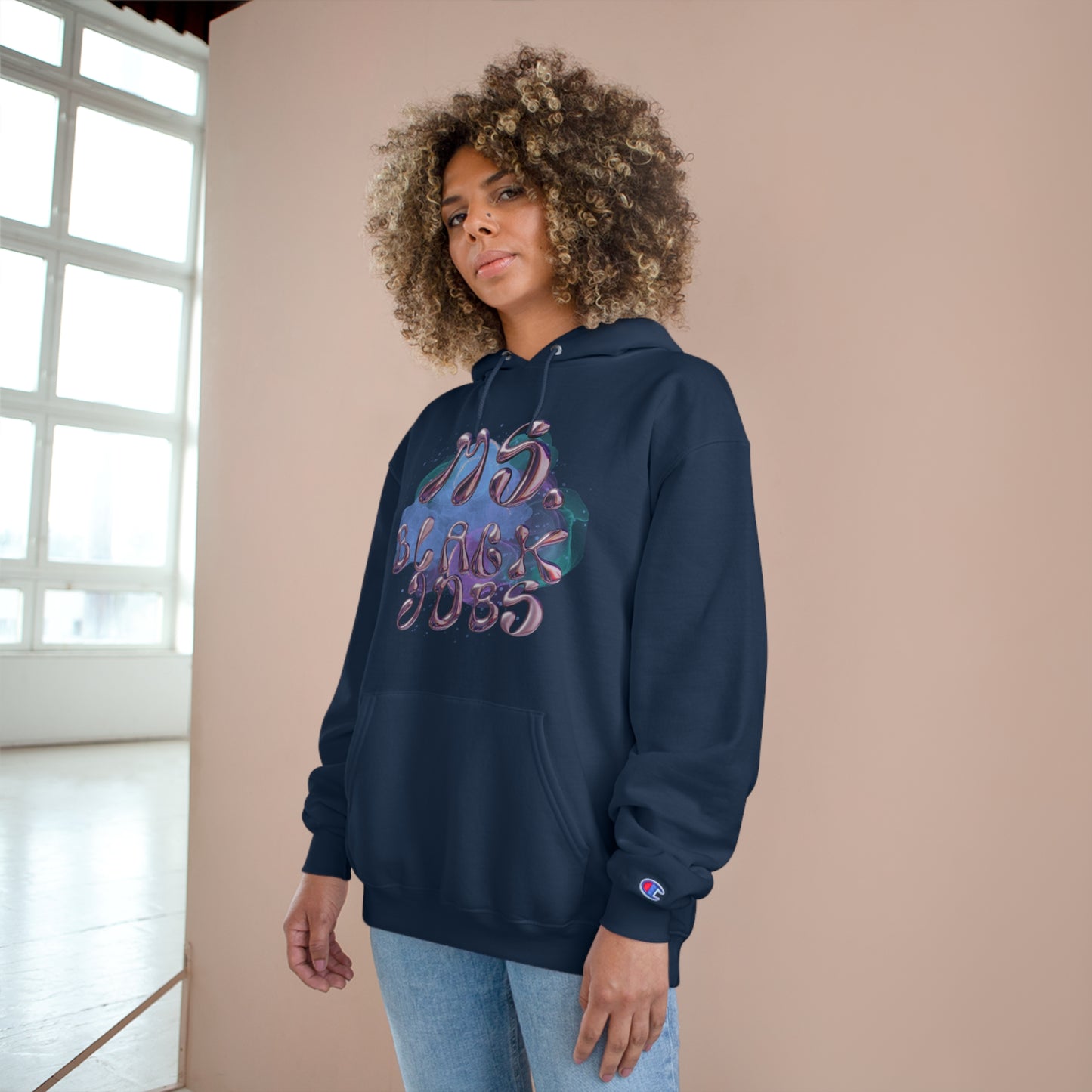 Ms. Black Jobs Champion Hoodie