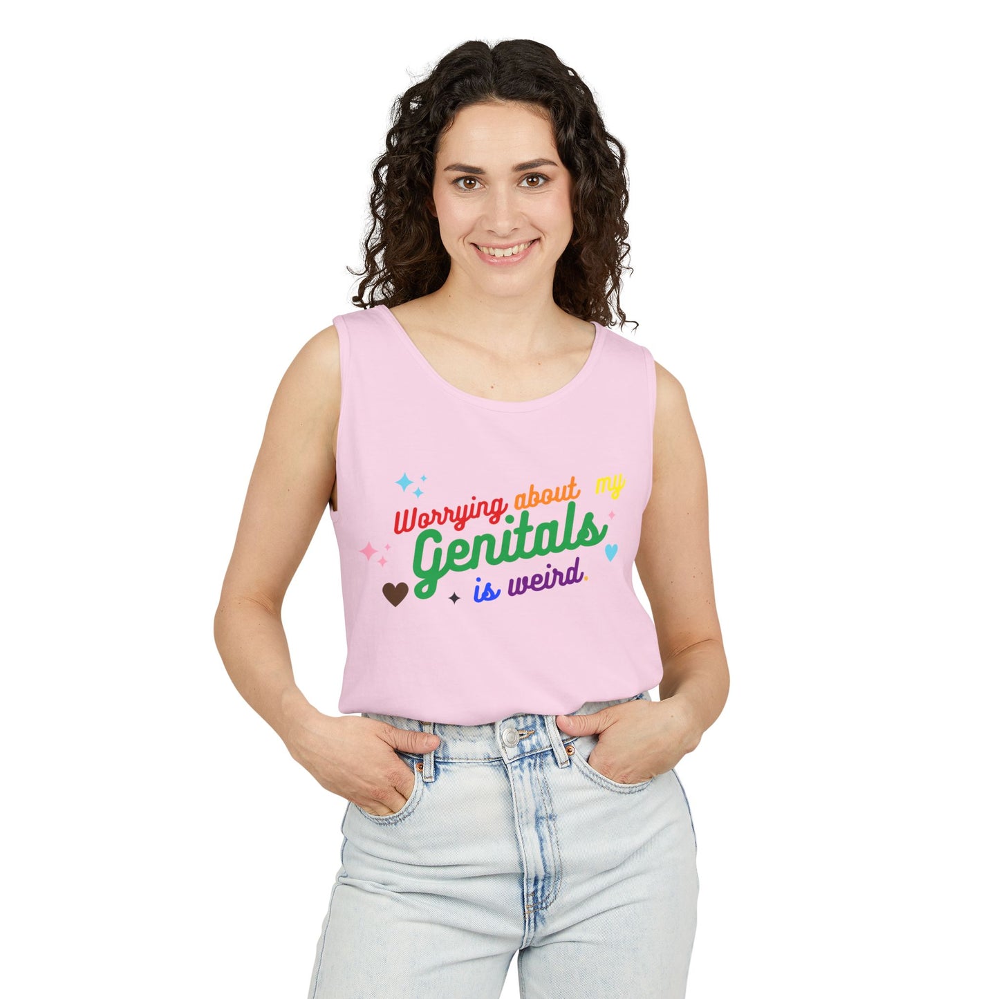 Worrying Unisex Garment-Dyed Tank Top