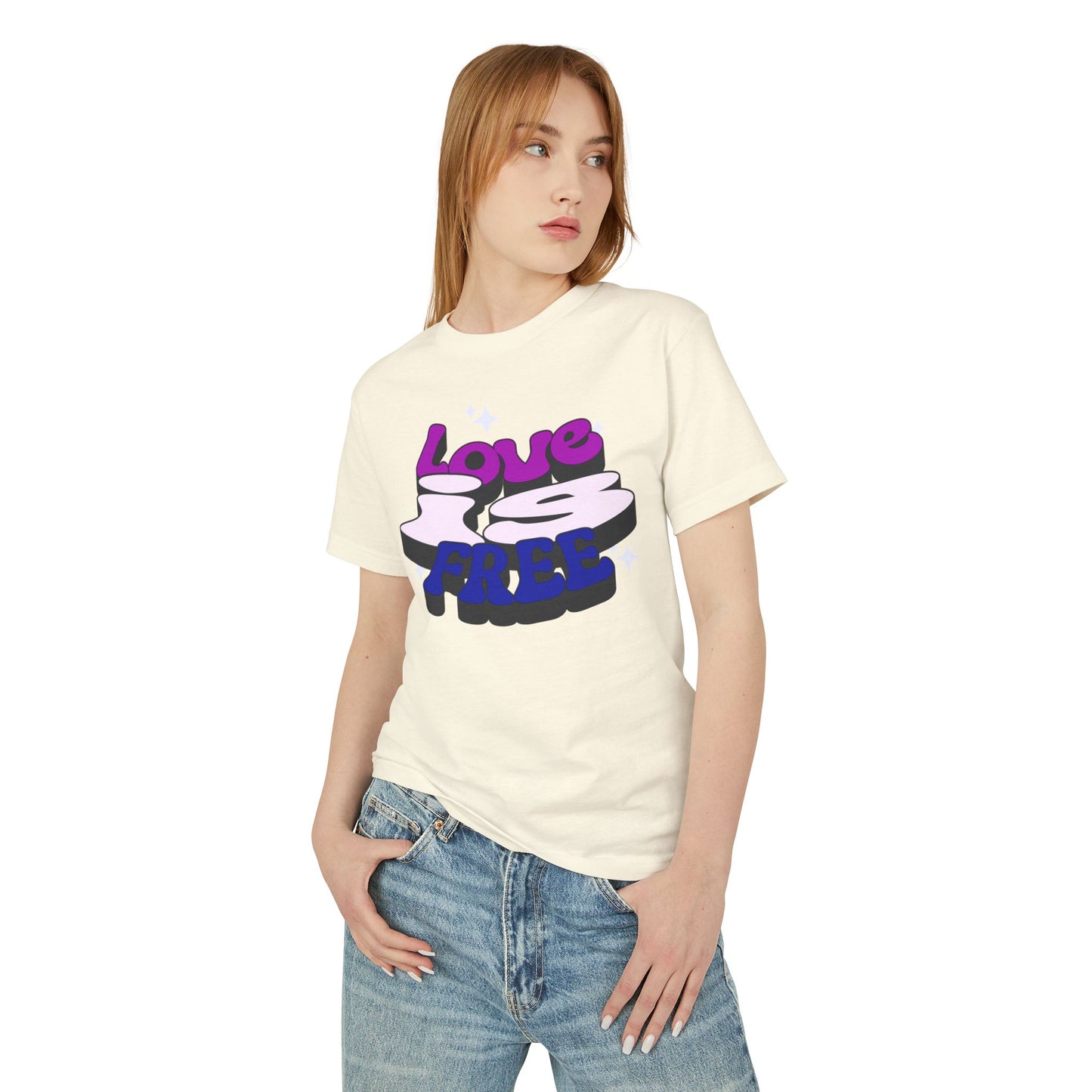 Love is Free Unisex Garment-Dyed Heavyweight Cotton Tee