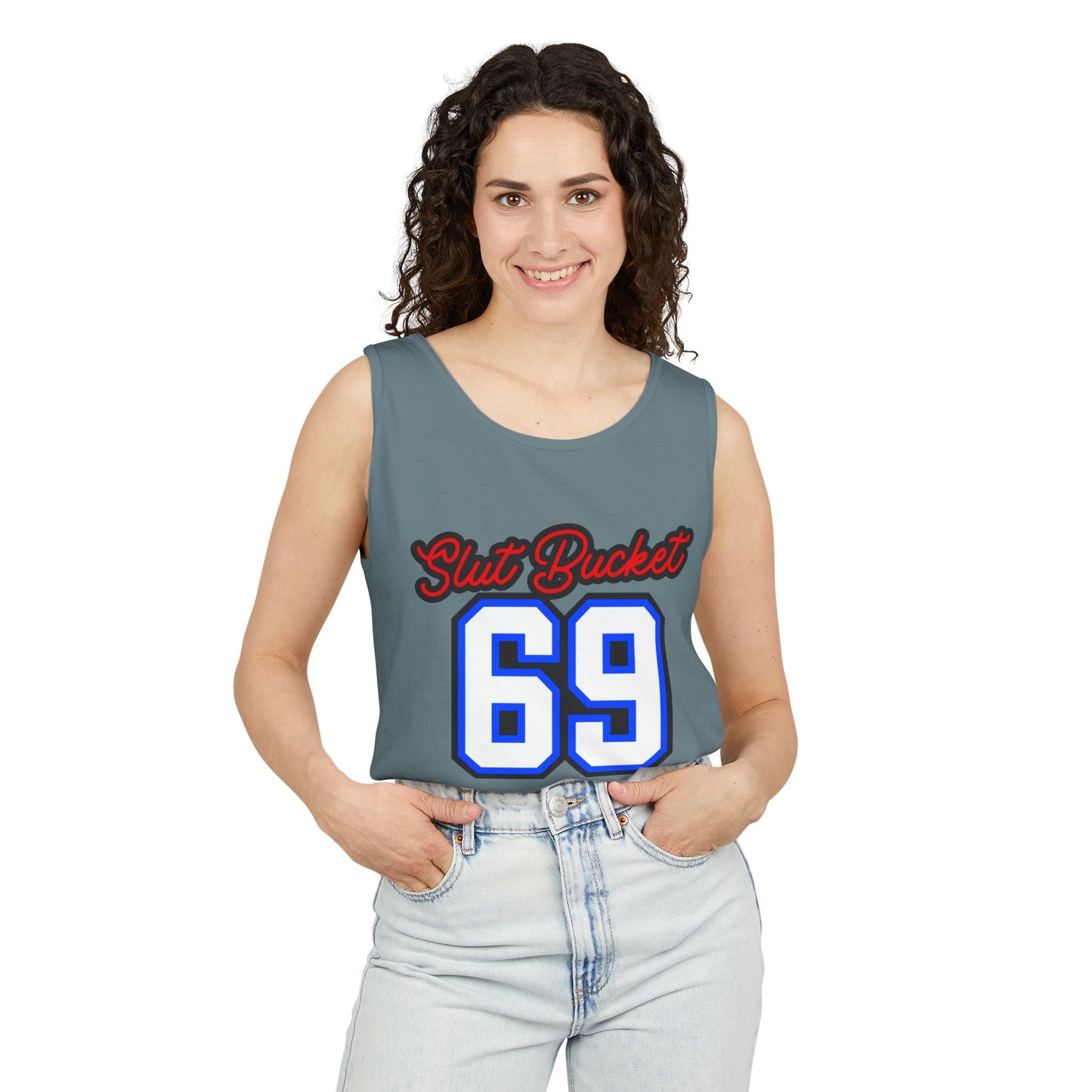 Slut Bucket 69 Unisex Garment-Dyed Tank Top