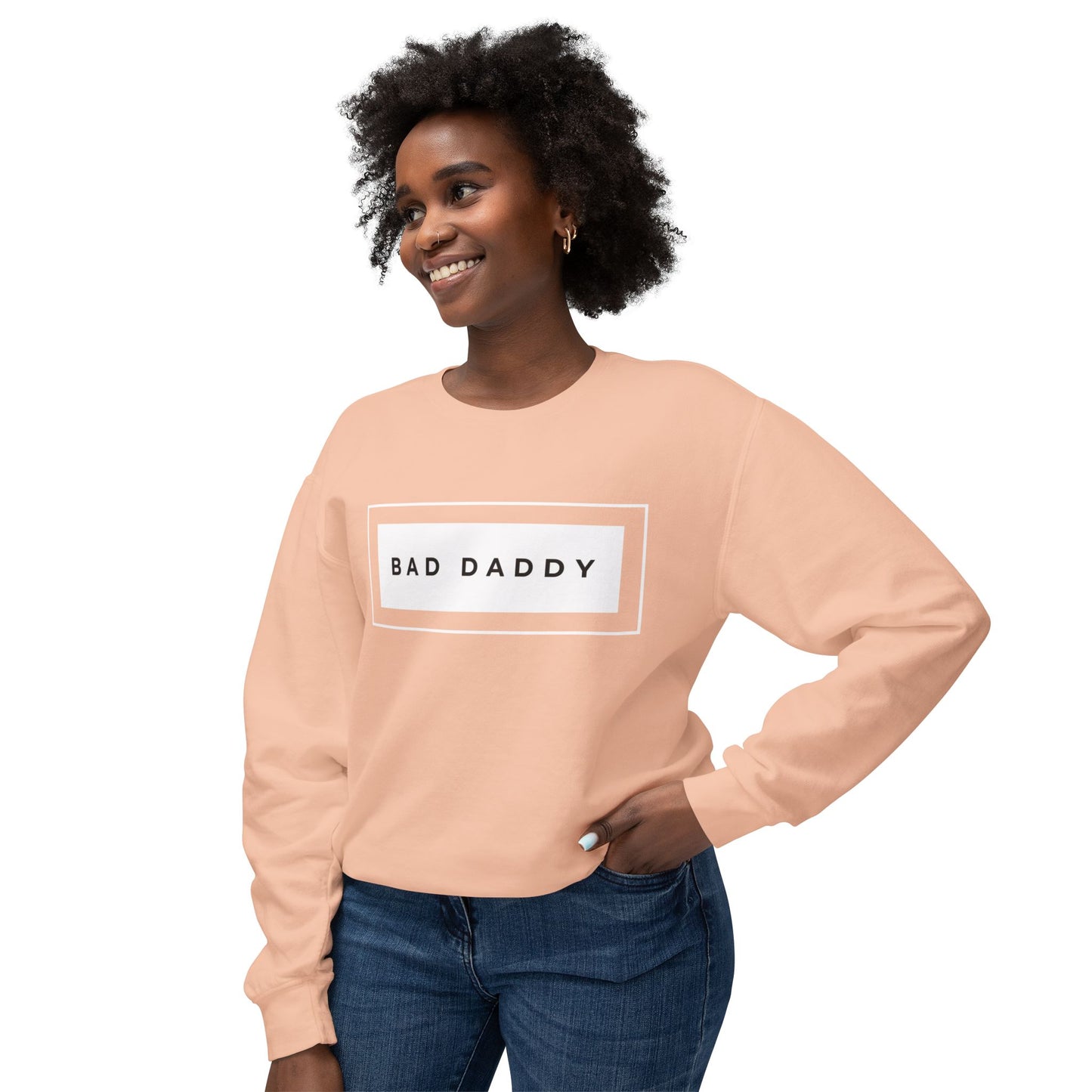Bad Daddy Unisex Lightweight Crewneck Sweatshirt
