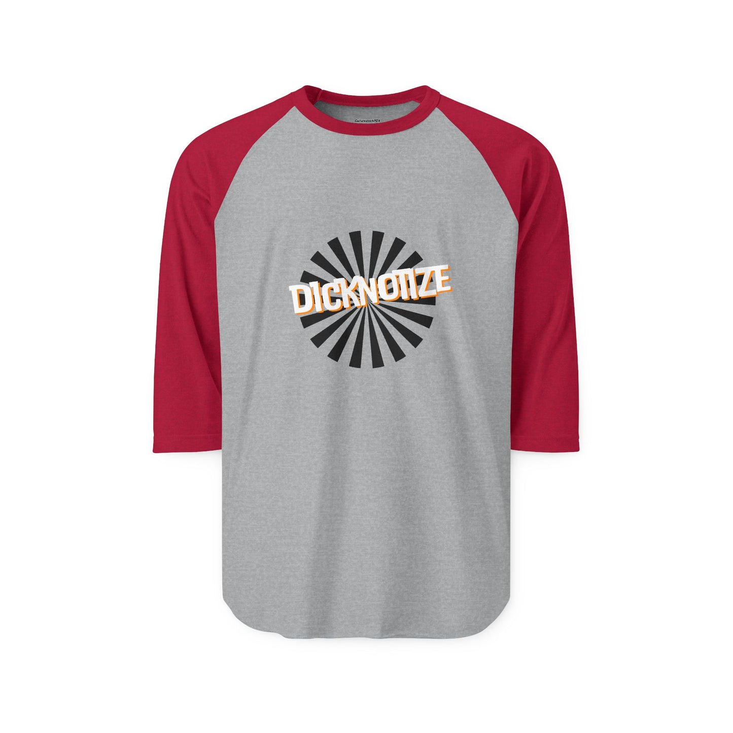 Dicknotize Unisex Three-Quarter Sleeve Raglan Shirt