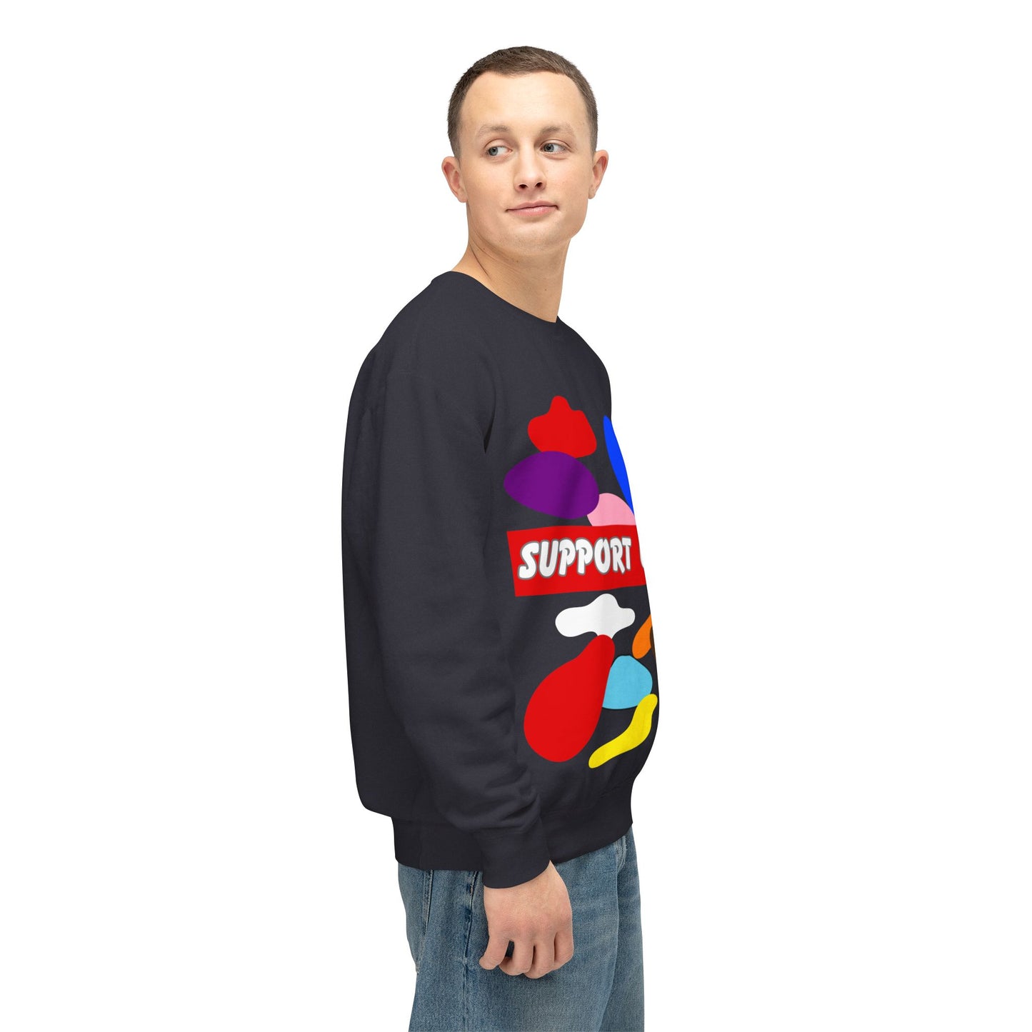 Support Us All Unisex Lightweight Crewneck Sweatshirt