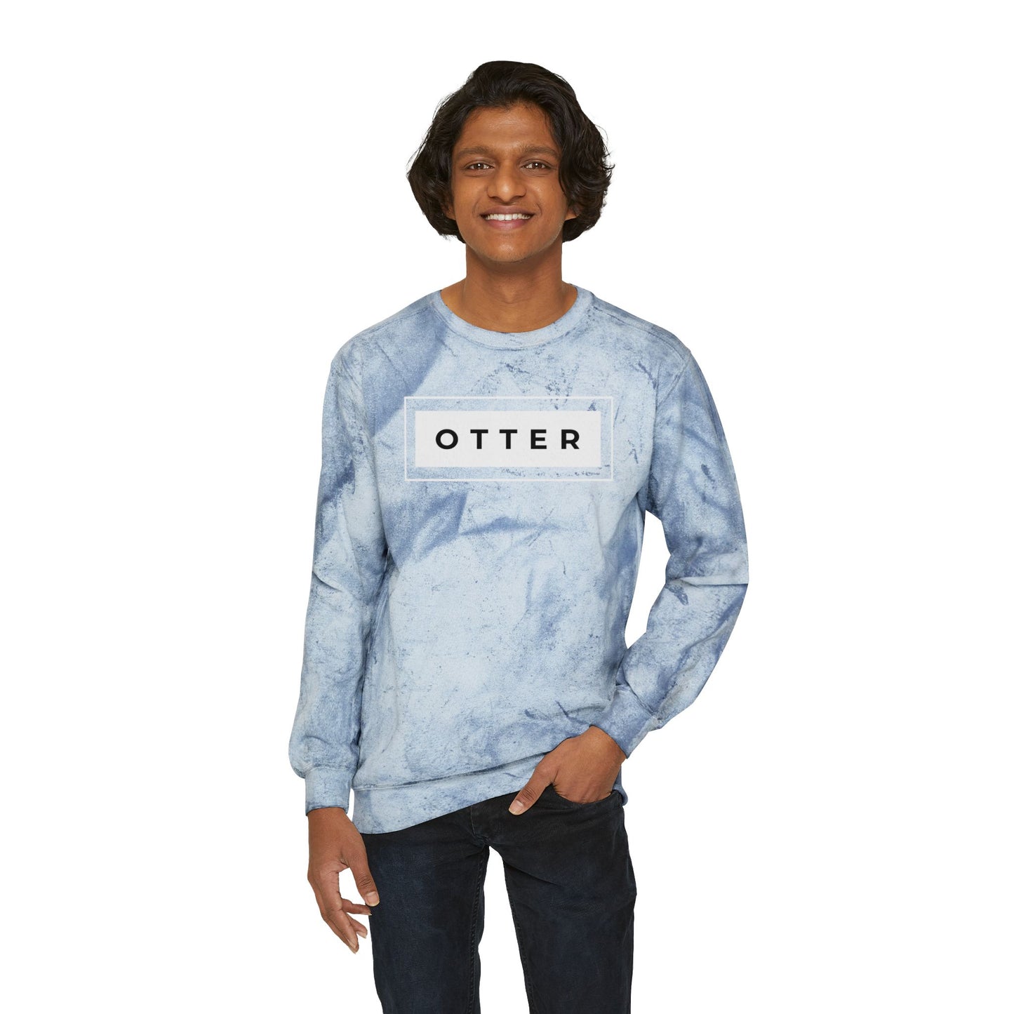 Otter Unisex Color Blast Crewneck Sweatshirt