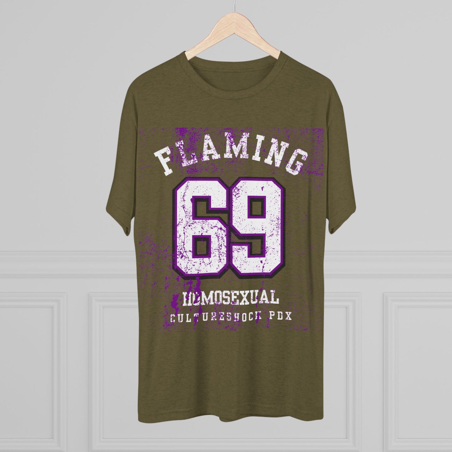 Flaming Purple Unisex Tri-Blend Crew Tee