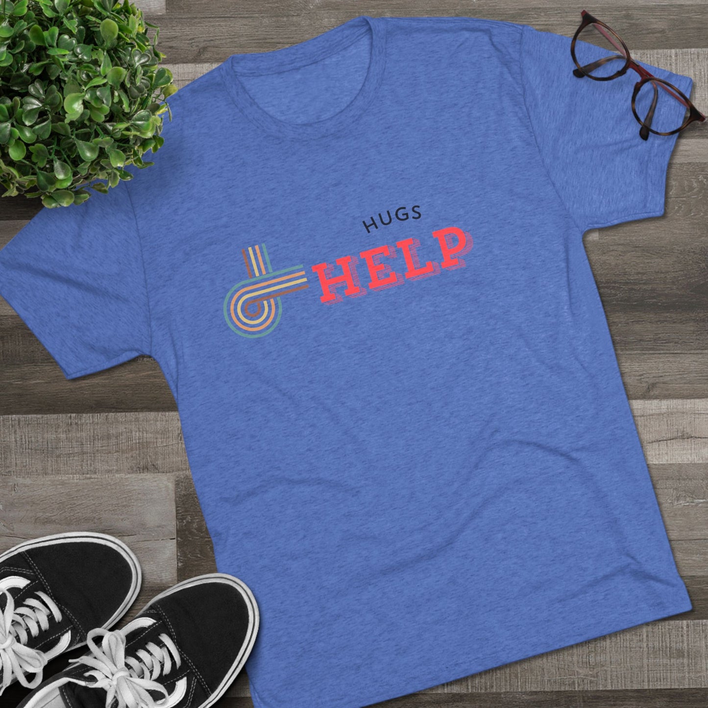 Hugs Help Unisex Tri-Blend Crew Tee