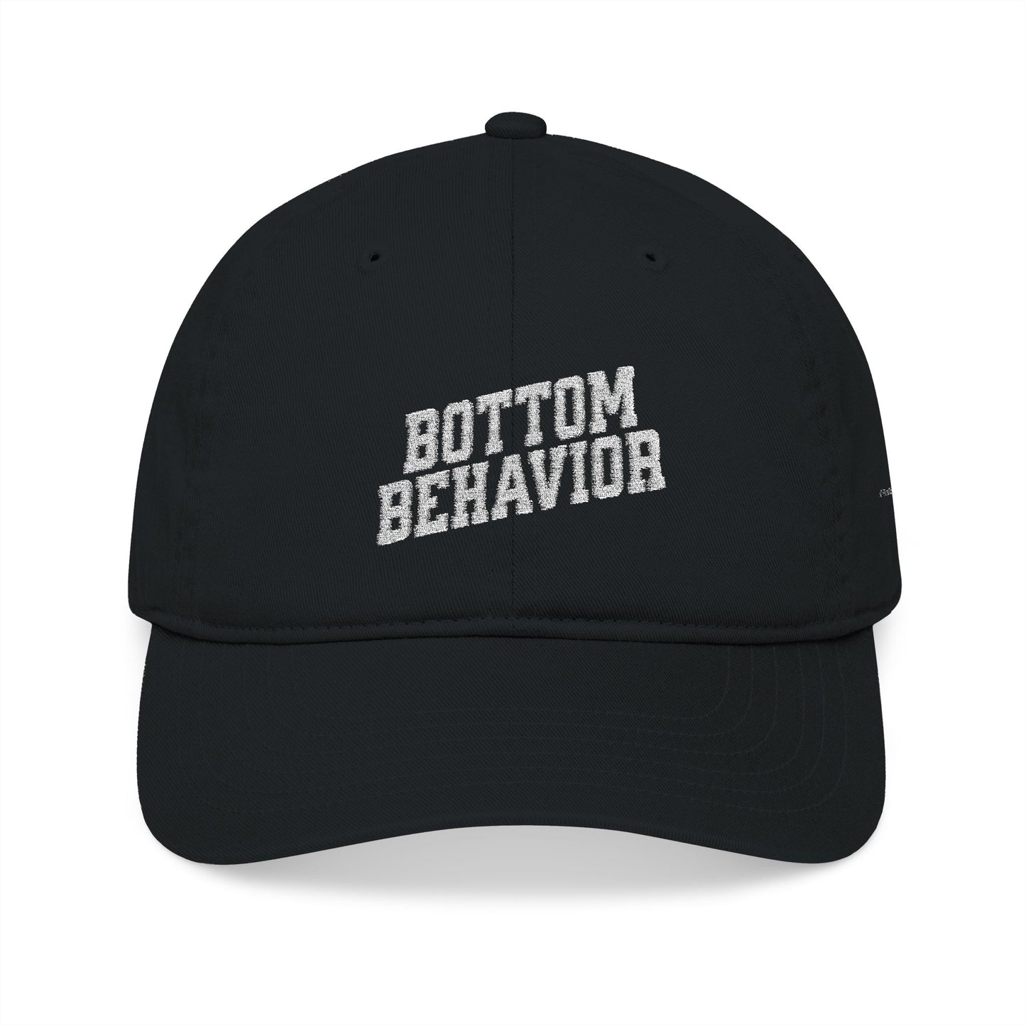 Bottom Behavior Organic Baseball Cap (Embroidery)
