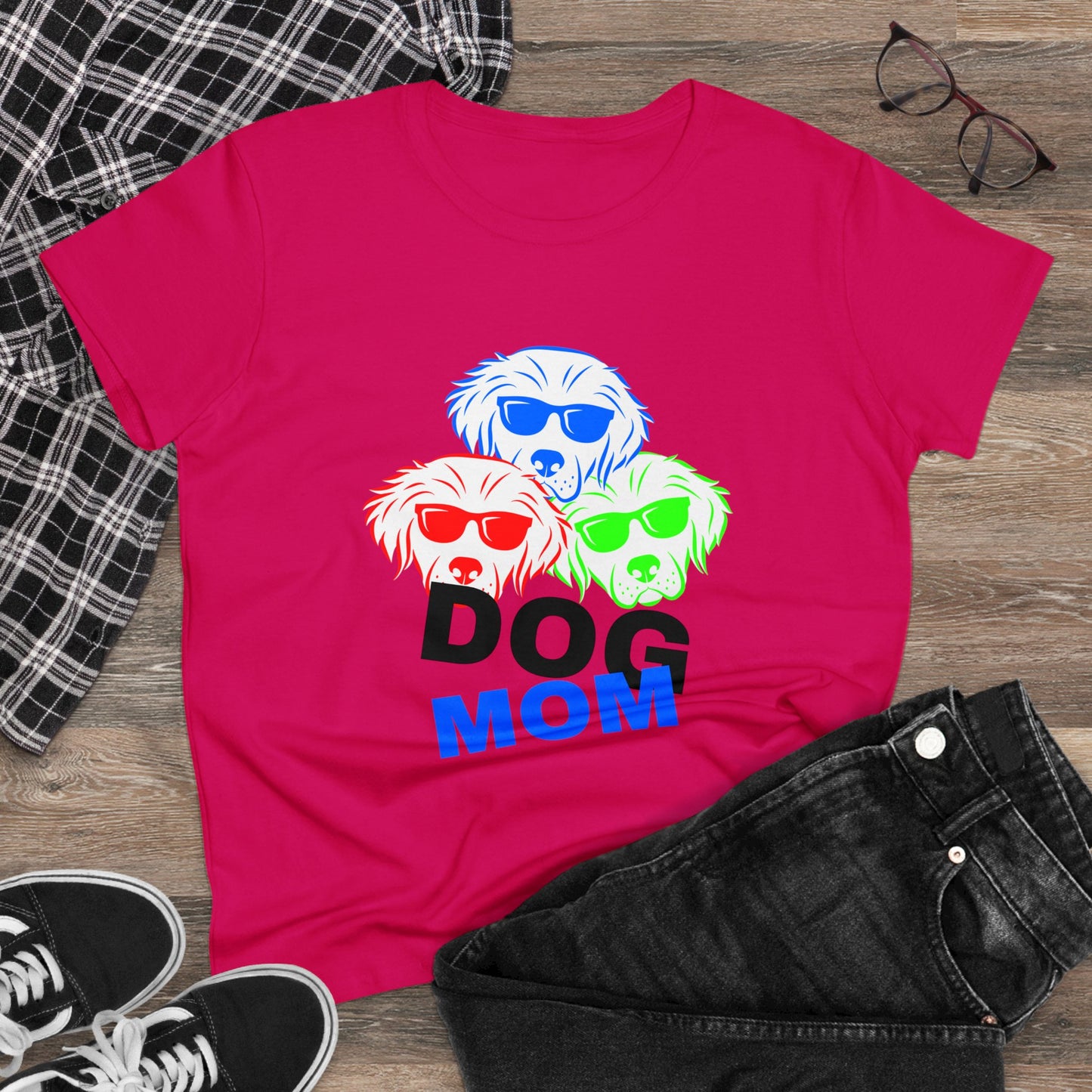 Dog Mom Women's Midweight Cotton Tee