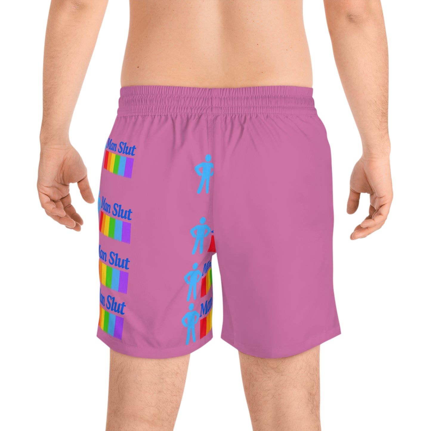 Manslut Men's Mid-Length Swim Shorts (AOP)