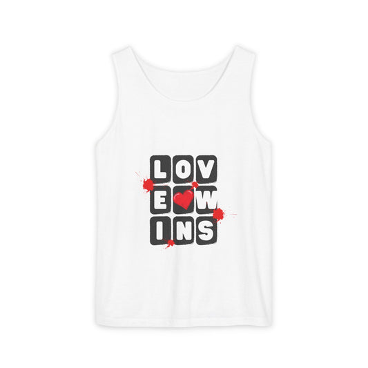 Love Wins Unisex Garment-Dyed Tank Top