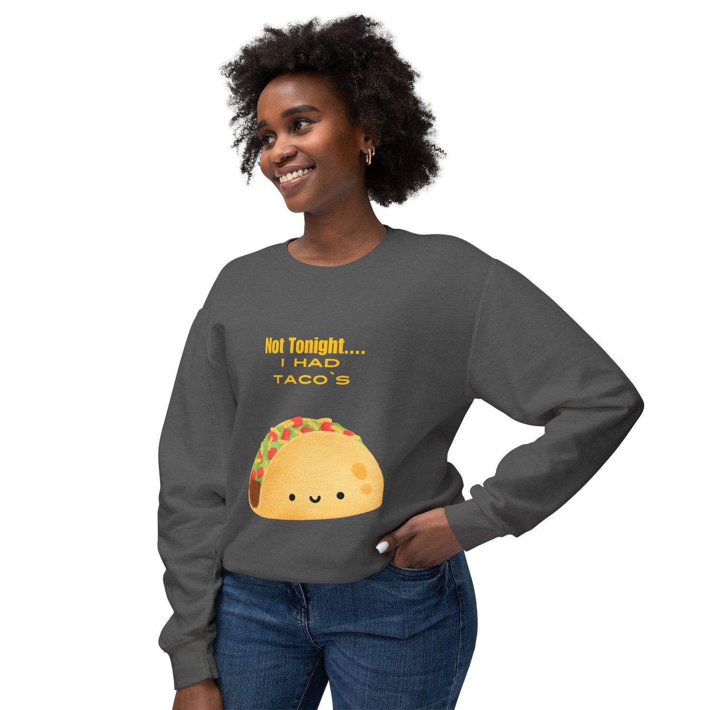 Not Tonight Unisex Lightweight Crewneck Sweatshirt