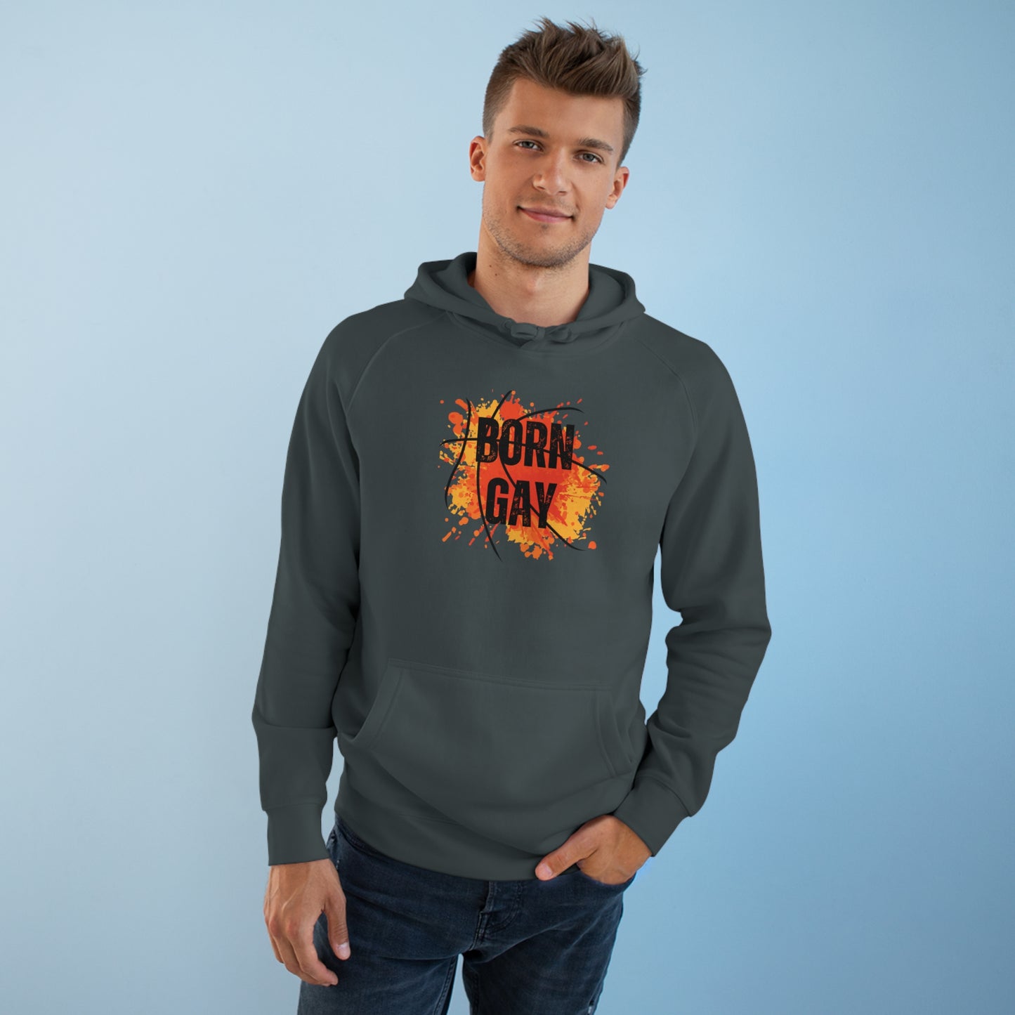 Born Gay Backetball Hoodie