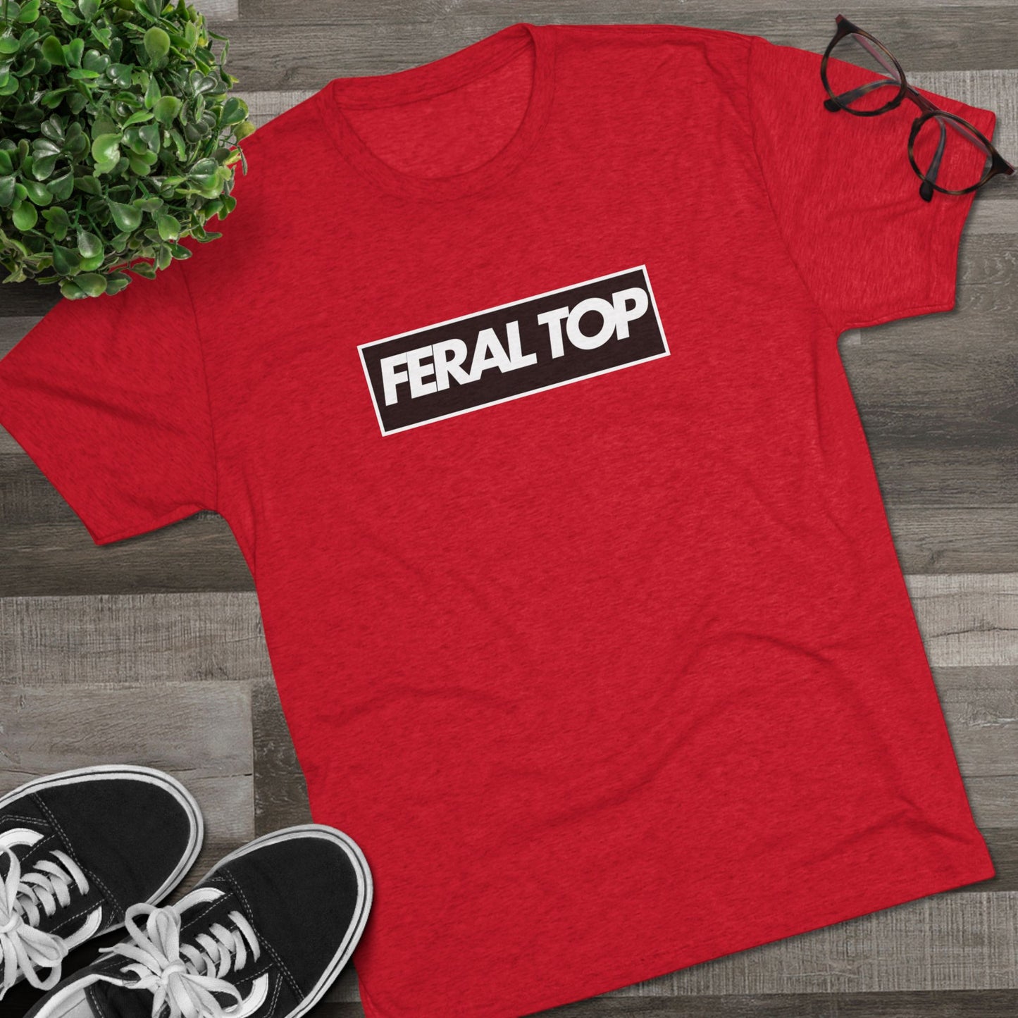 Feral Top Unisex Tri-Blend Crew Tee