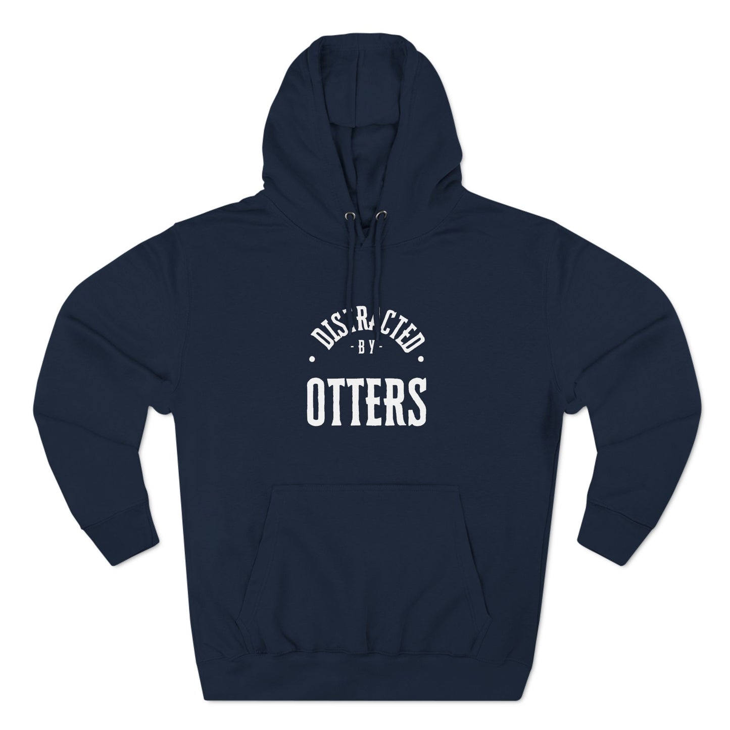 Distracted By Otters Three-Panel Fleece Hoodie