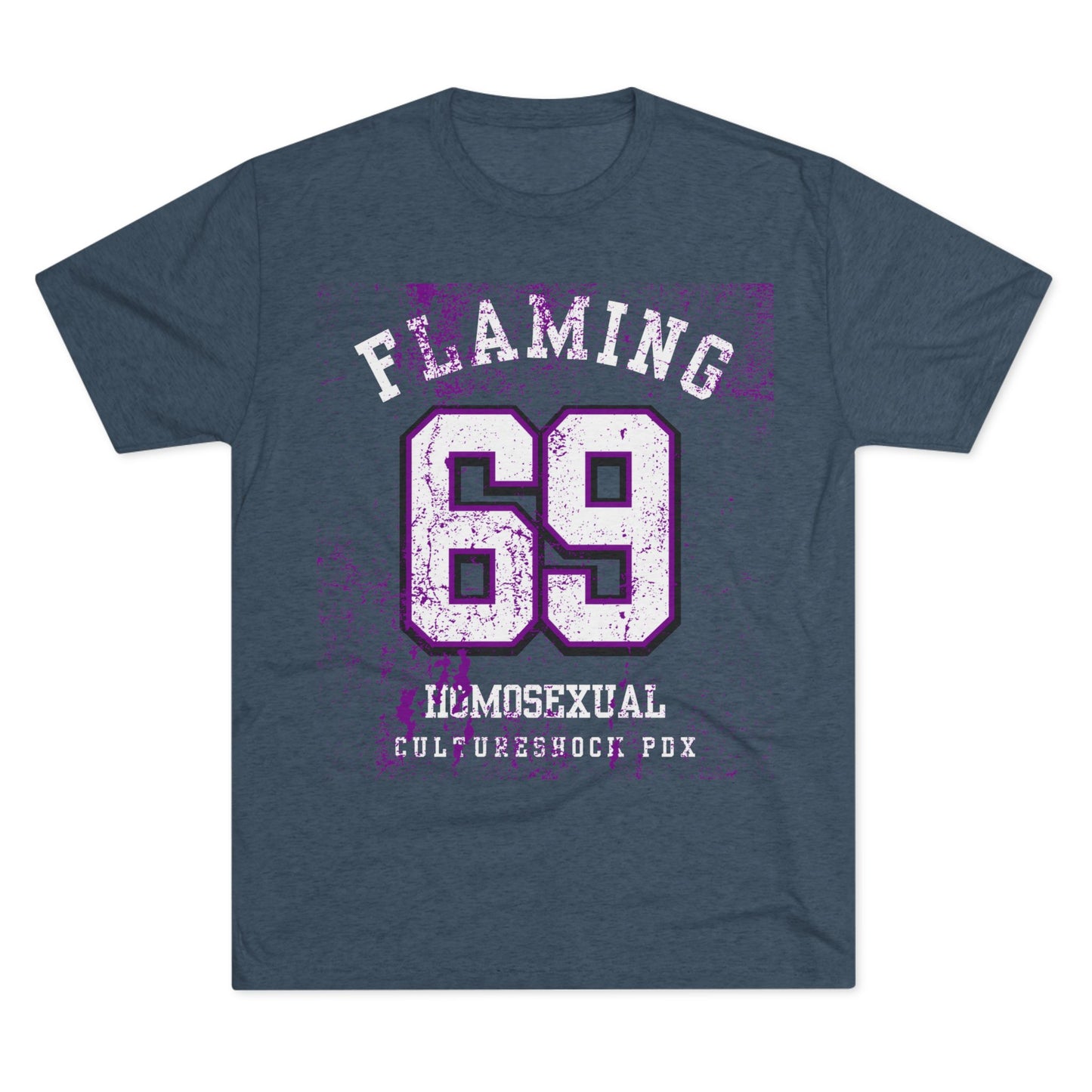 Flaming Purple Unisex Tri-Blend Crew Tee