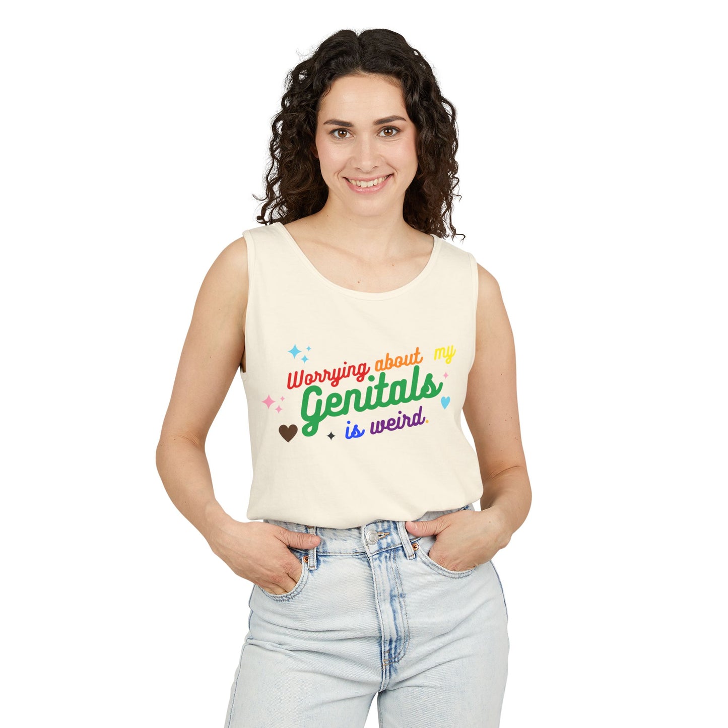 Worrying Unisex Garment-Dyed Tank Top