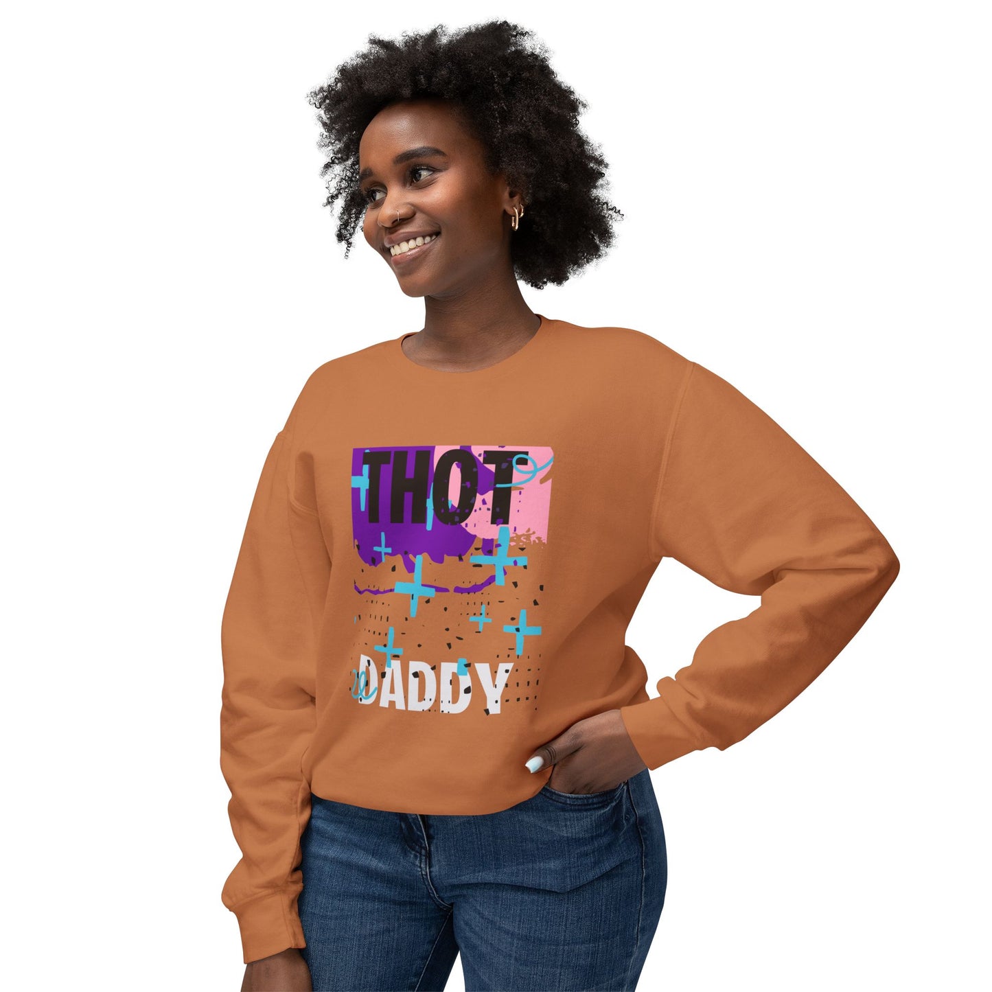Thot Daddy Unisex Lightweight Crewneck Sweatshirt