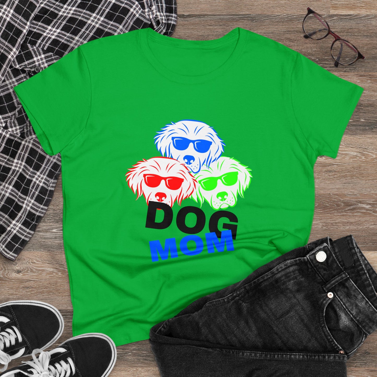 Dog Mom Women's Midweight Cotton Tee