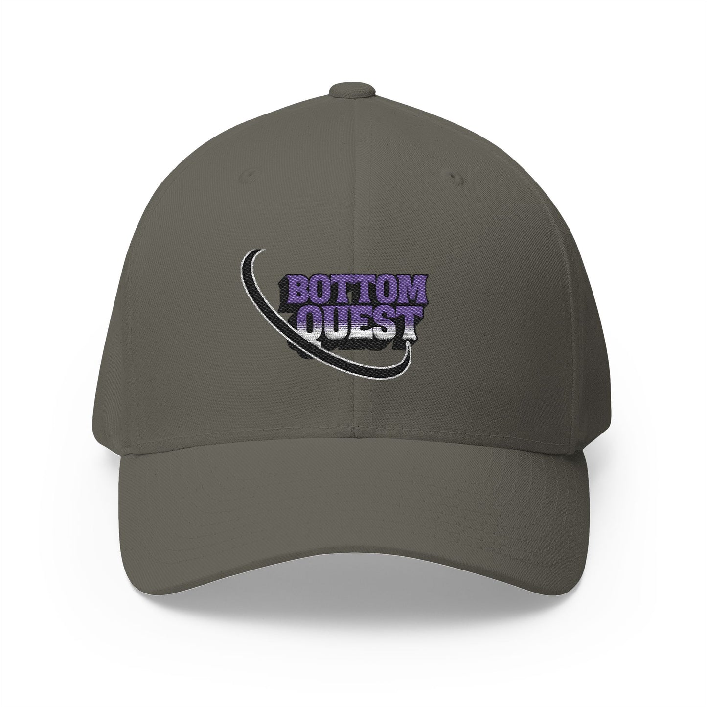 Bottom Quest Closed-Back Structured Cap (Embroidery)