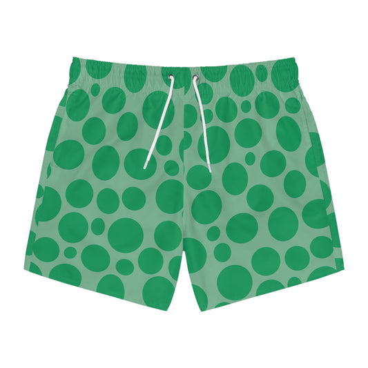 Green Polka Dots Swim Trunks (AOP)