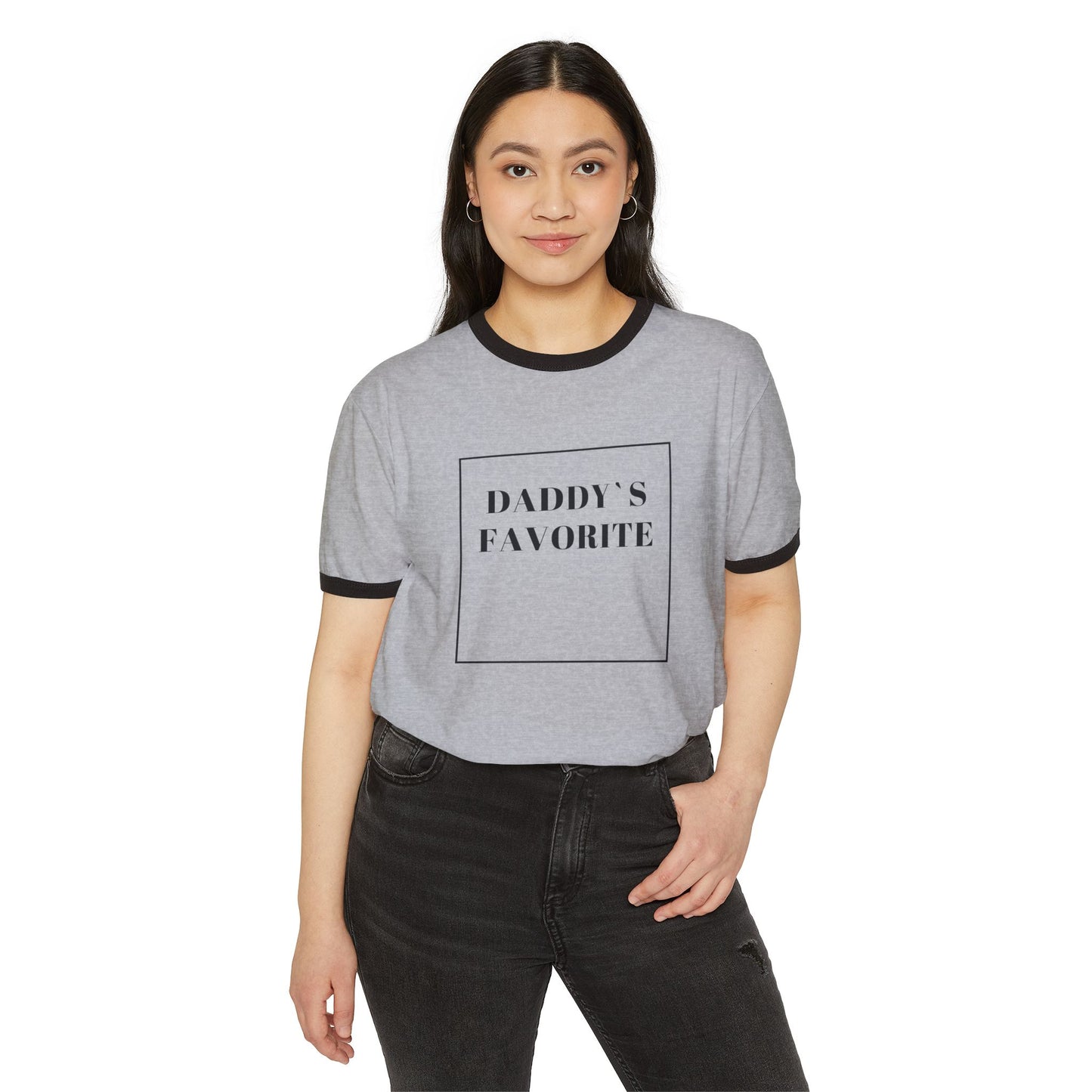 Daddy`s Favorite Unisex Cotton Ringer T-Shirt