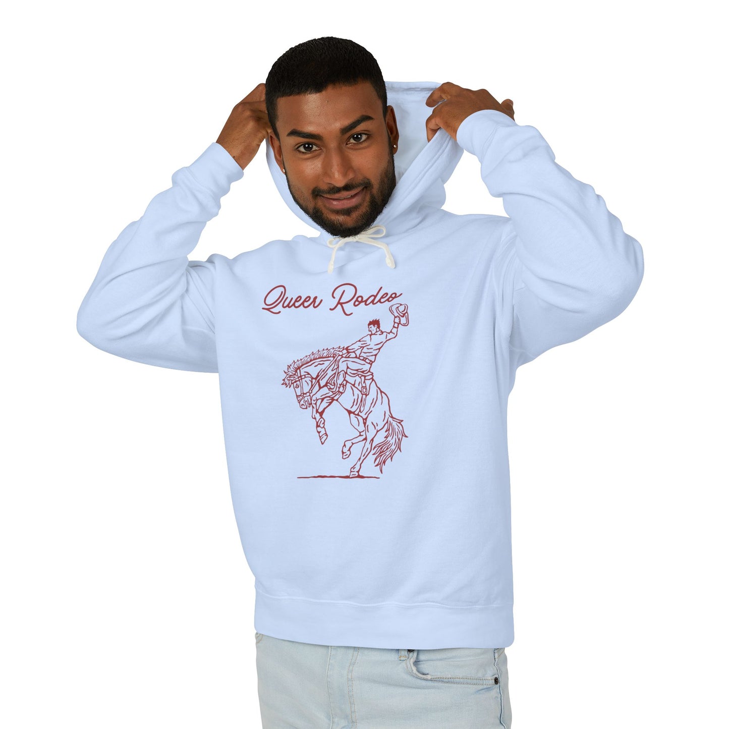 Queer Rodeo Unisex Lightweight Hooded Sweatshirt