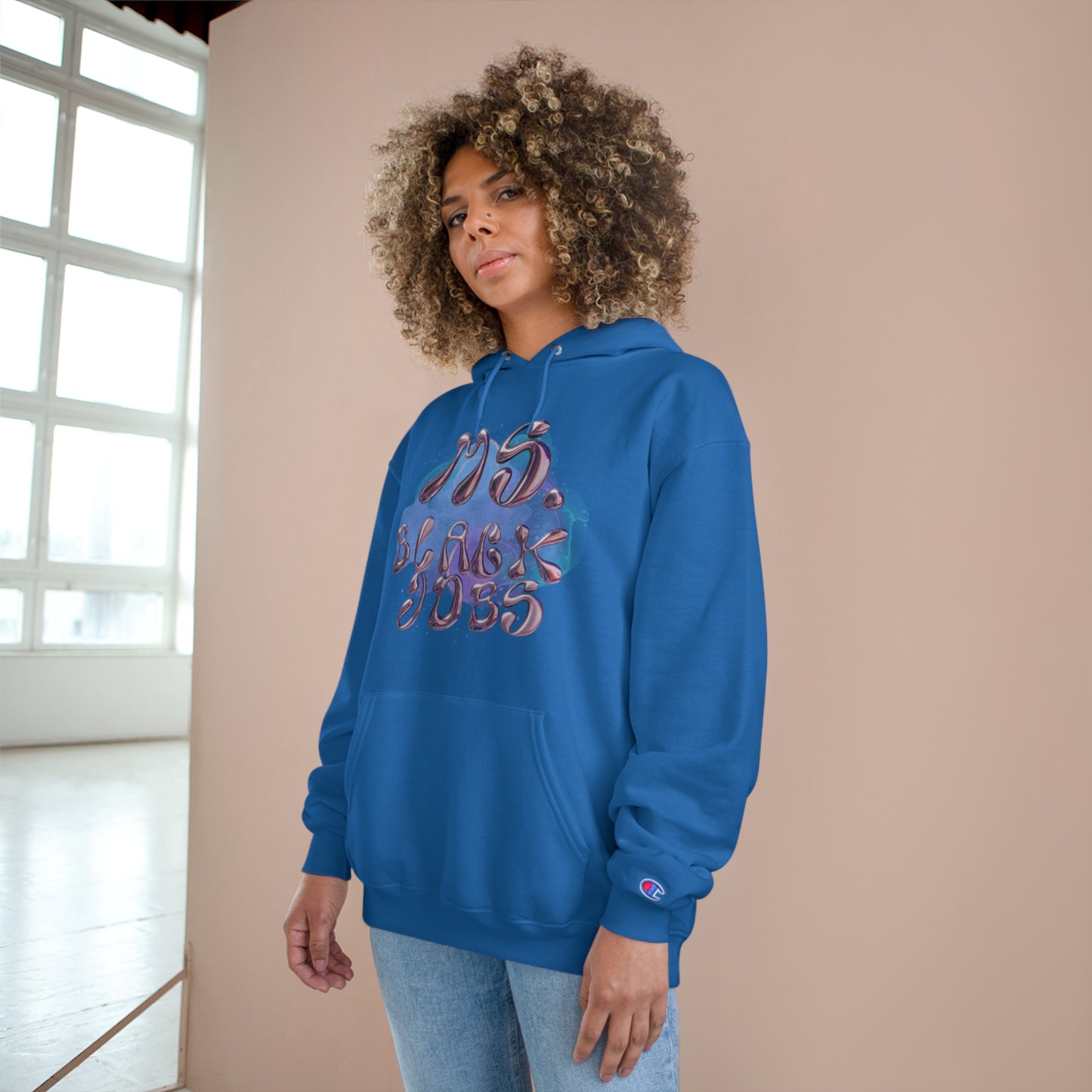 Ms. Black Jobs Champion Hoodie