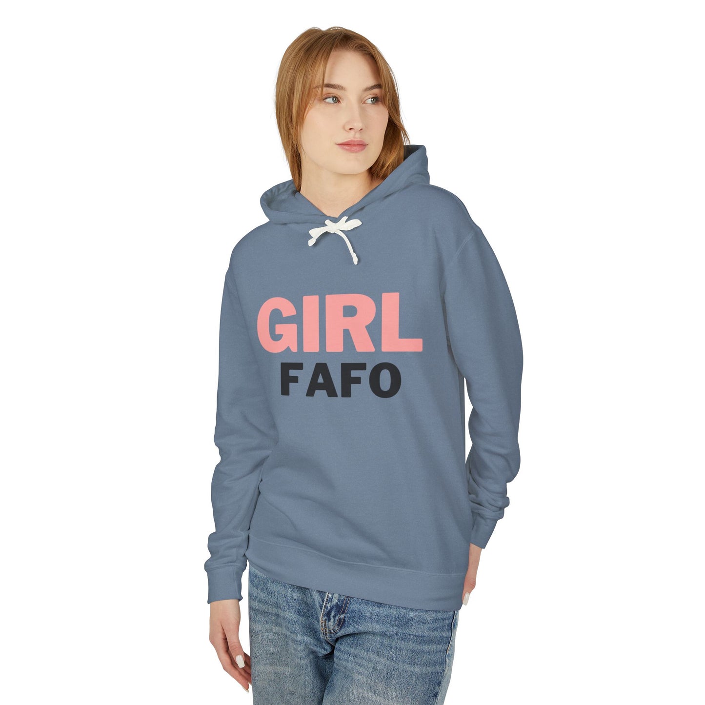 Girl FAFO Unisex Lightweight Hooded Sweatshirt