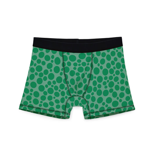 Green Polka Dots Men's Boxers (AOP)