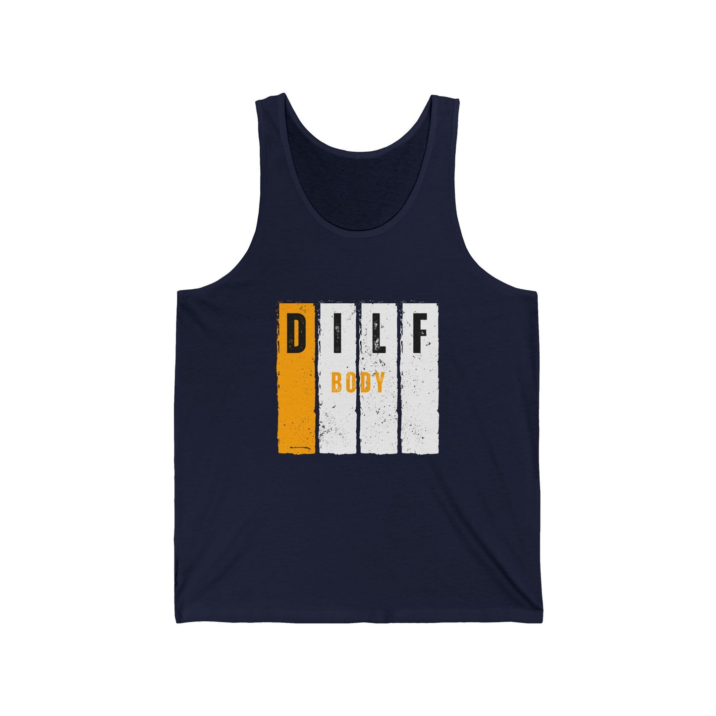 Orange DILF Unisex Jersey Tank