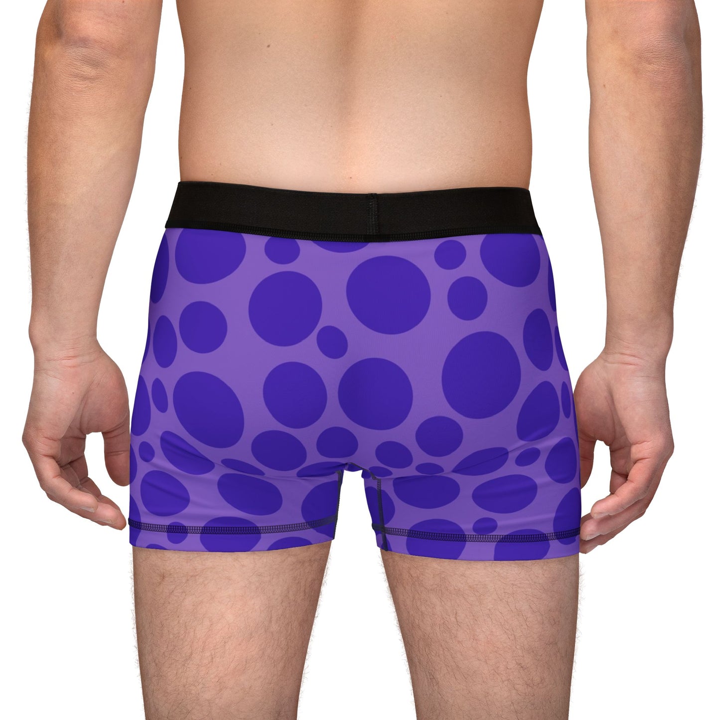Purple Polka Dot Men's Boxers (AOP)