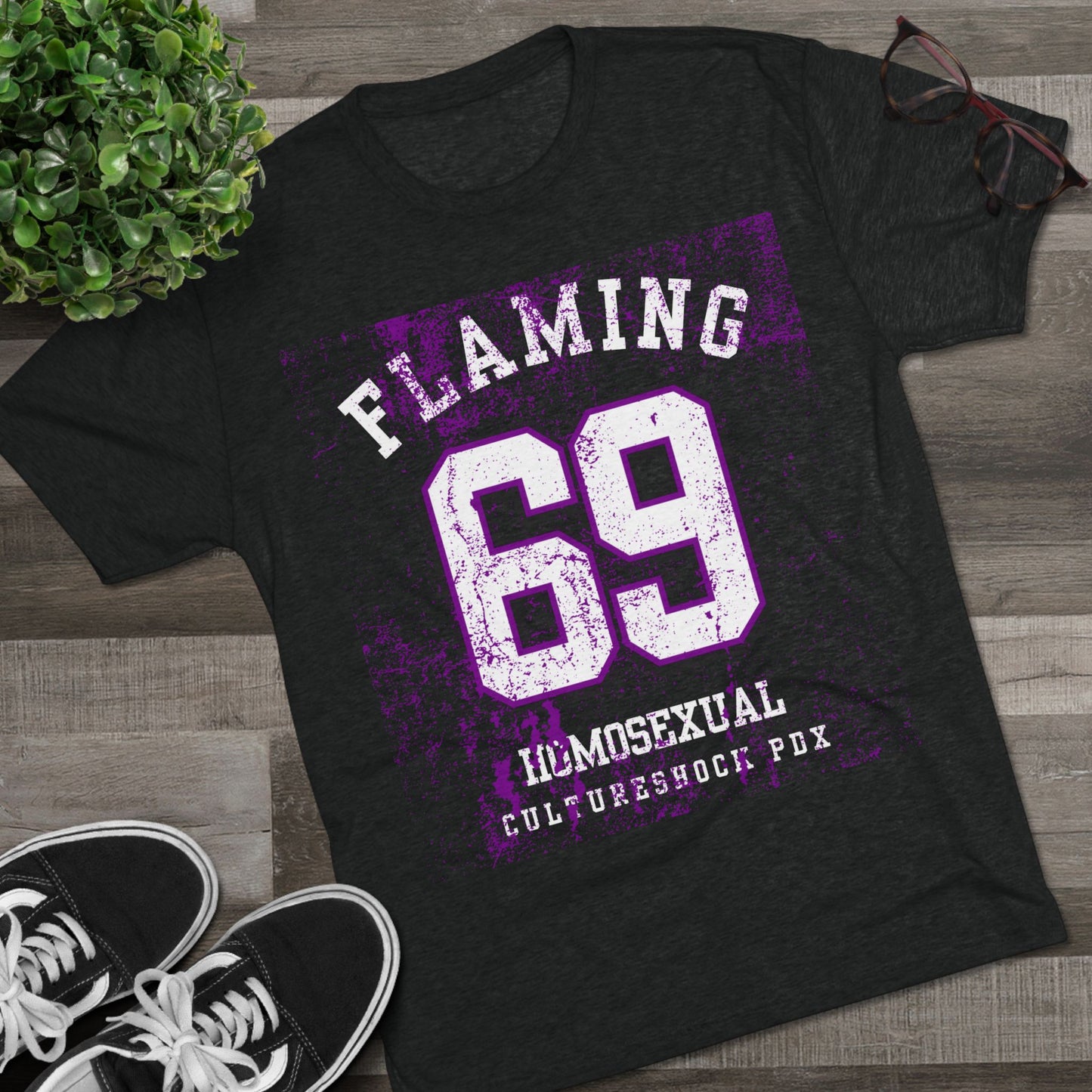 Flaming Purple Unisex Tri-Blend Crew Tee