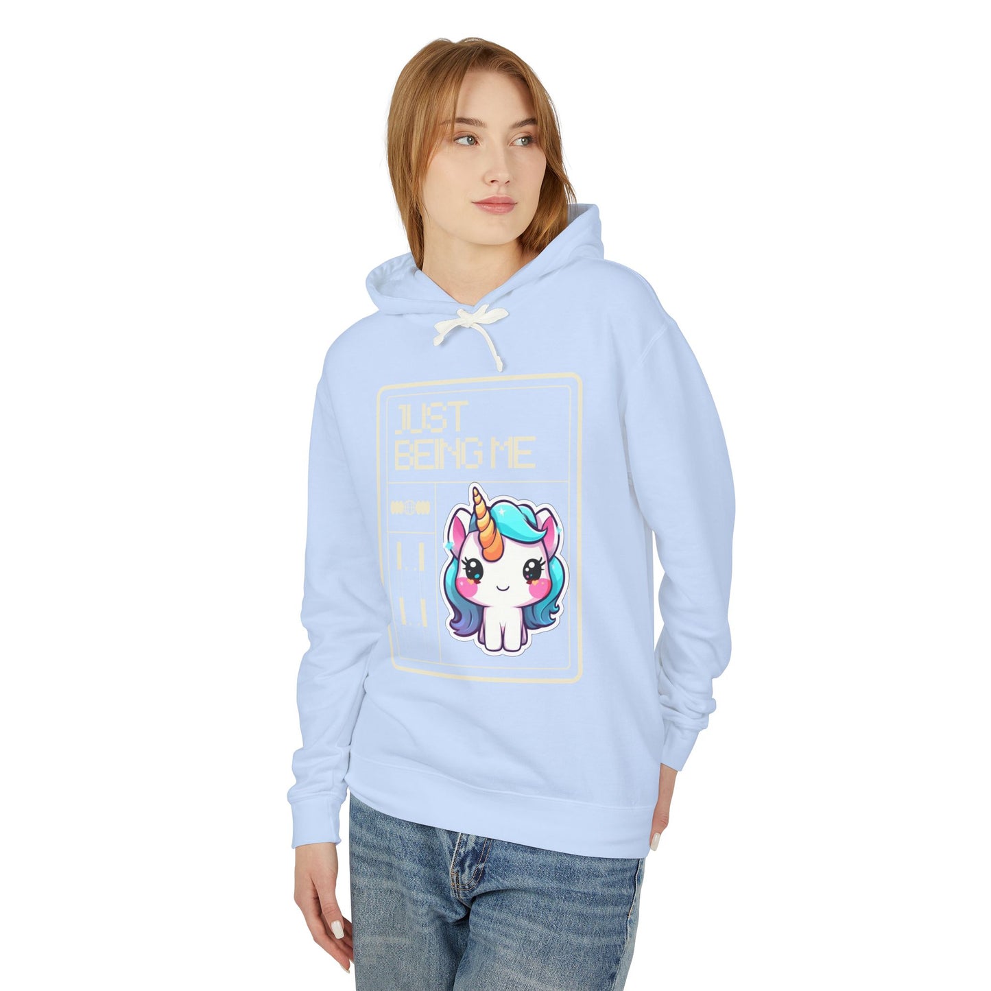 Just Being Me .... Unisex Lightweight Hooded Sweatshirt