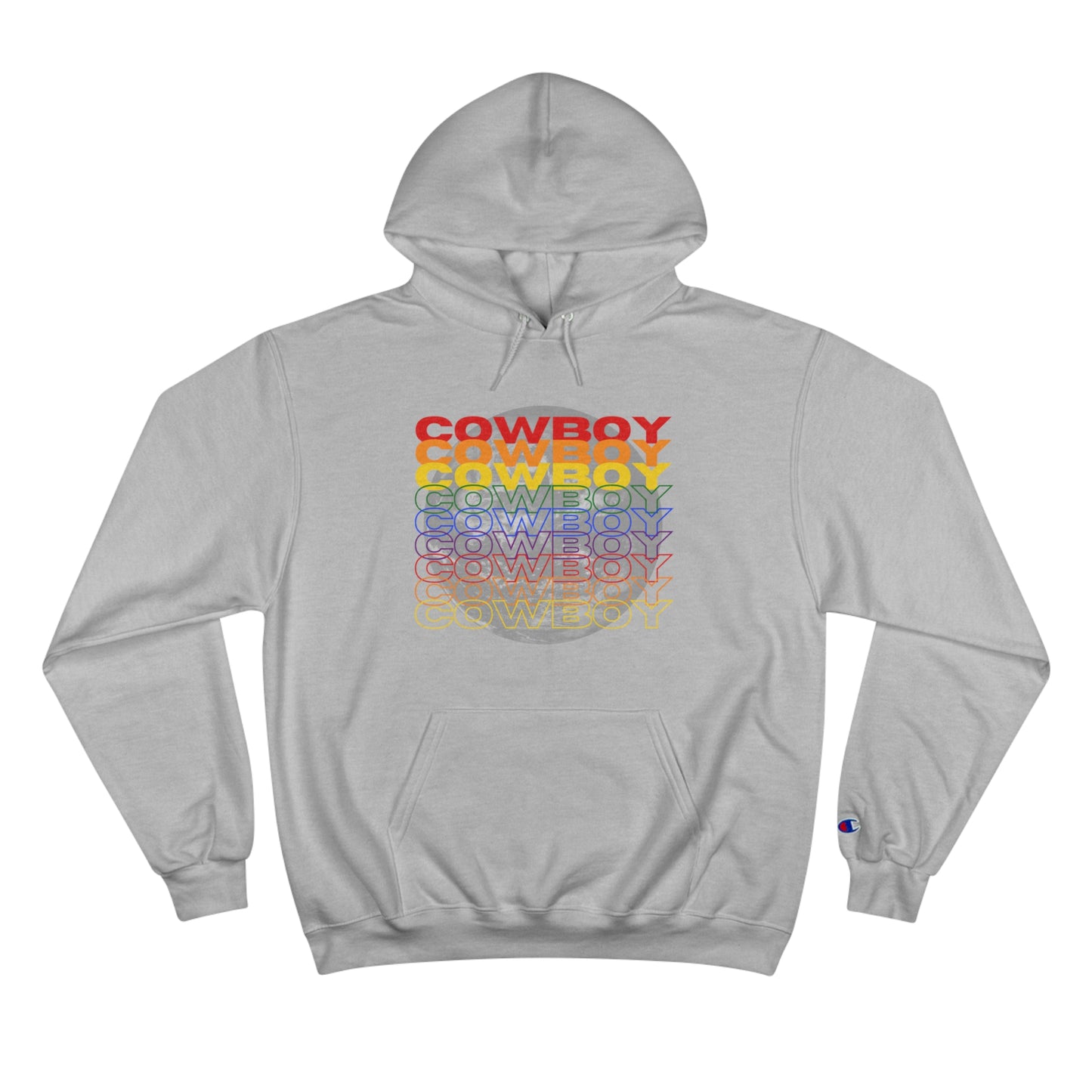Rainbow Cowboy Champion Hoodie