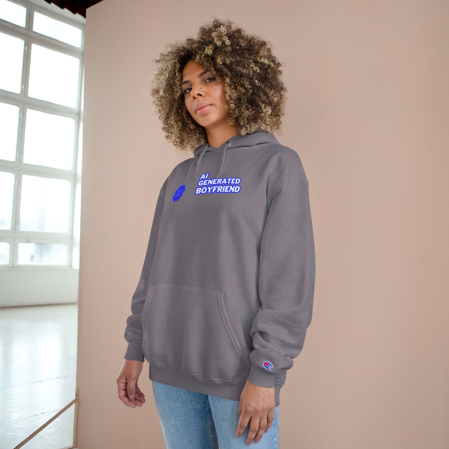 AI Generated Boyfriend Champion Hoodie