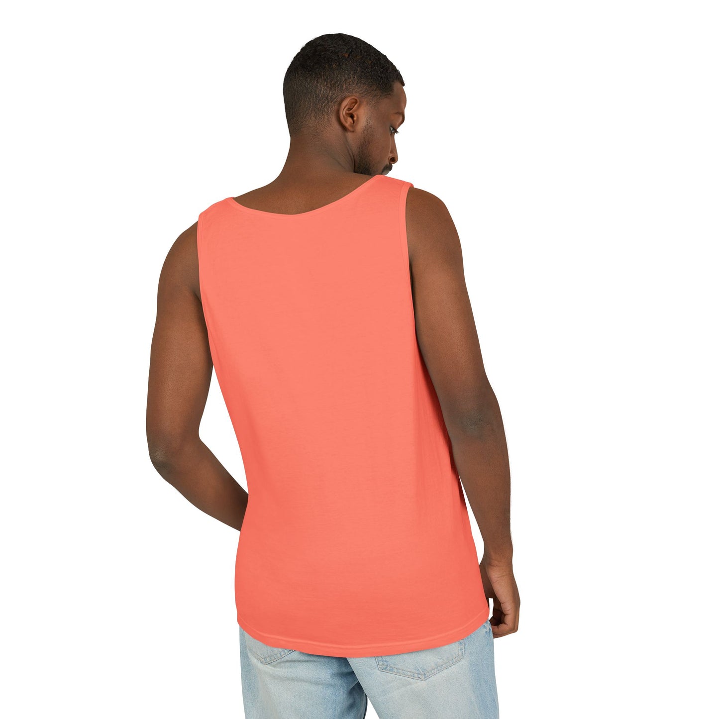 Gasp Letters White Unisex Garment-Dyed Tank Top