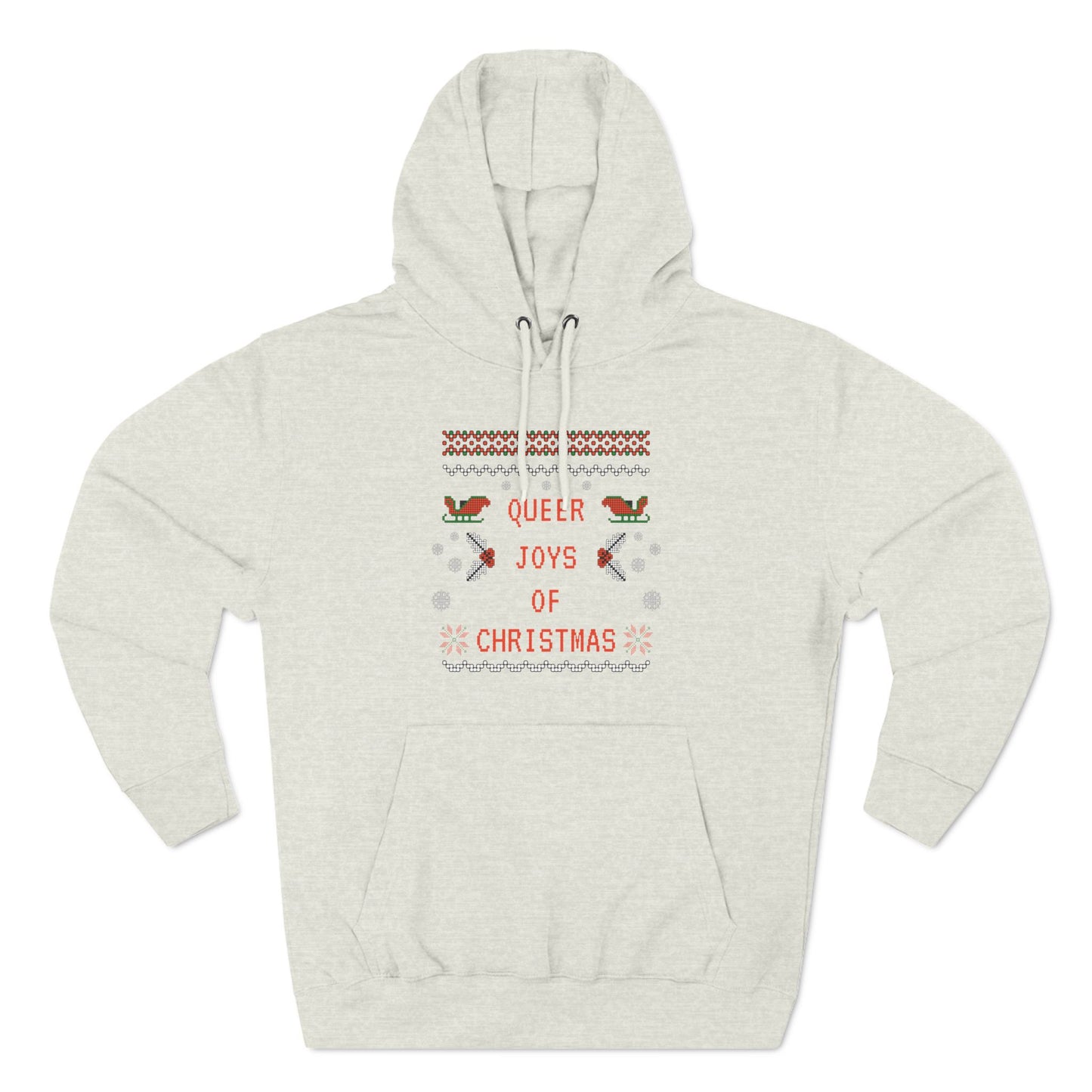 Three-Panel Fleece Hoodie
