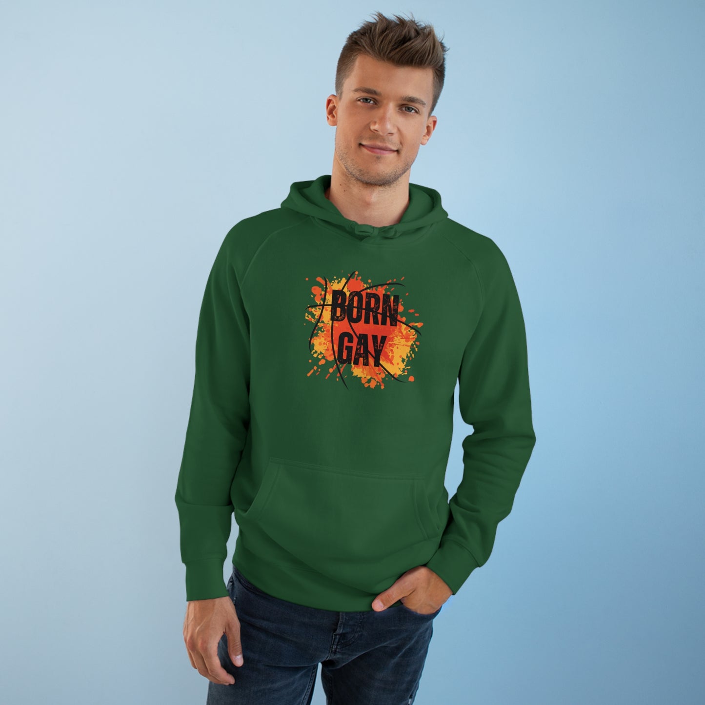 Born Gay Backetball Hoodie