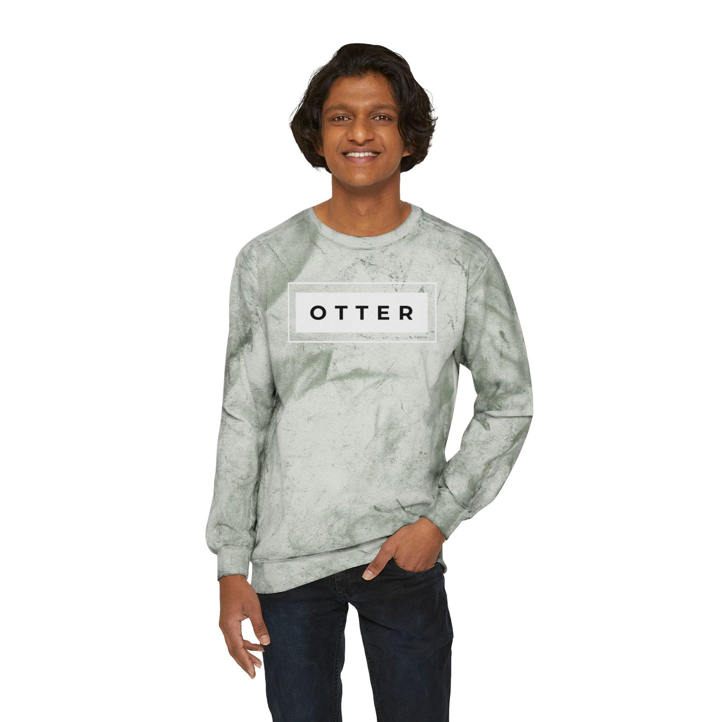 Otter Unisex Color Blast Crewneck Sweatshirt