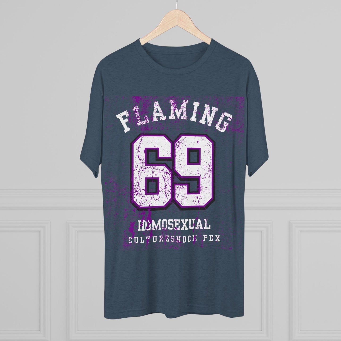 Flaming Purple Unisex Tri-Blend Crew Tee